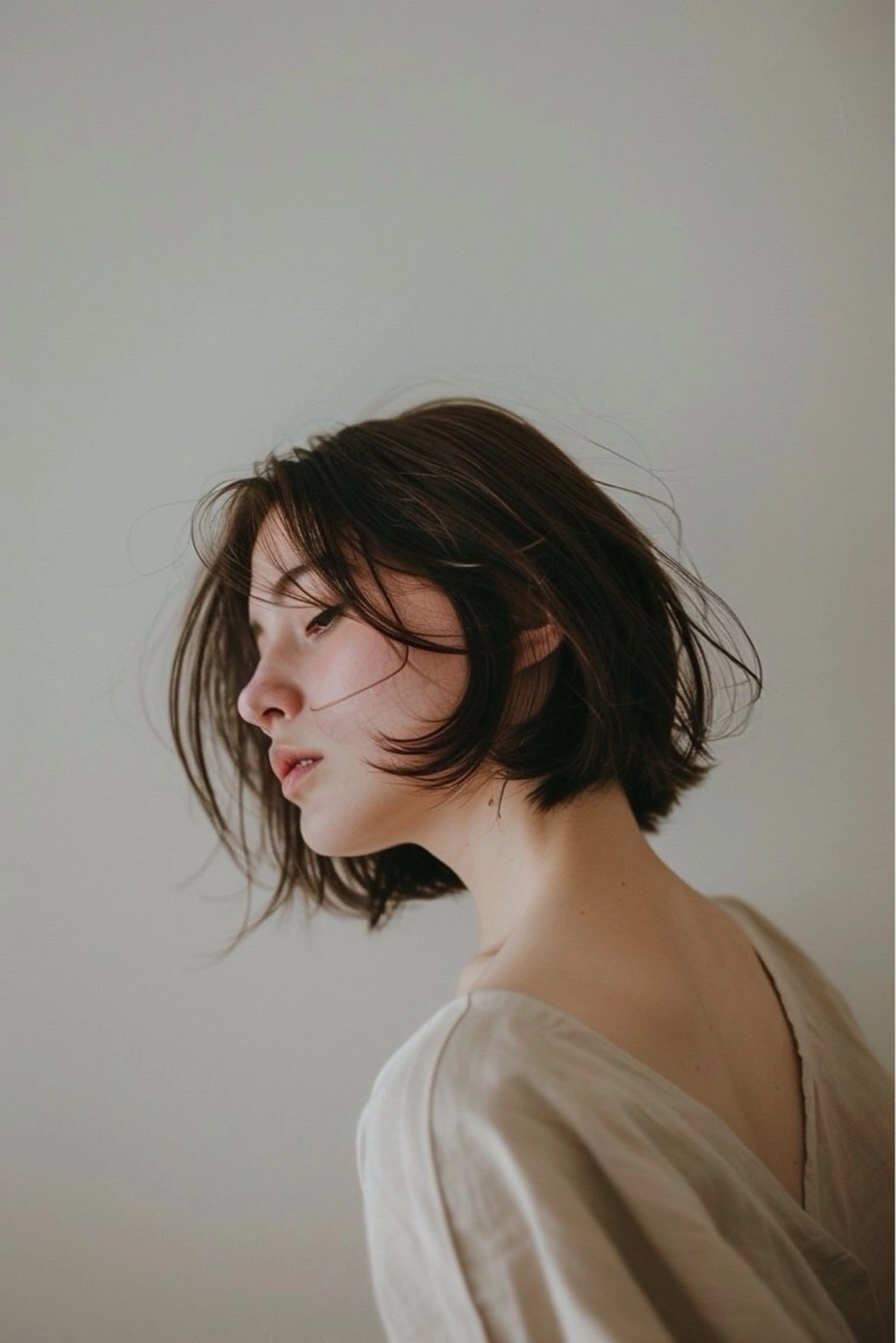 ショート カラー パーマ ブラウンカラー ケアカラー 透明感カラー 髪質改善 Luana / 公式 / 大通のヘアスタイル