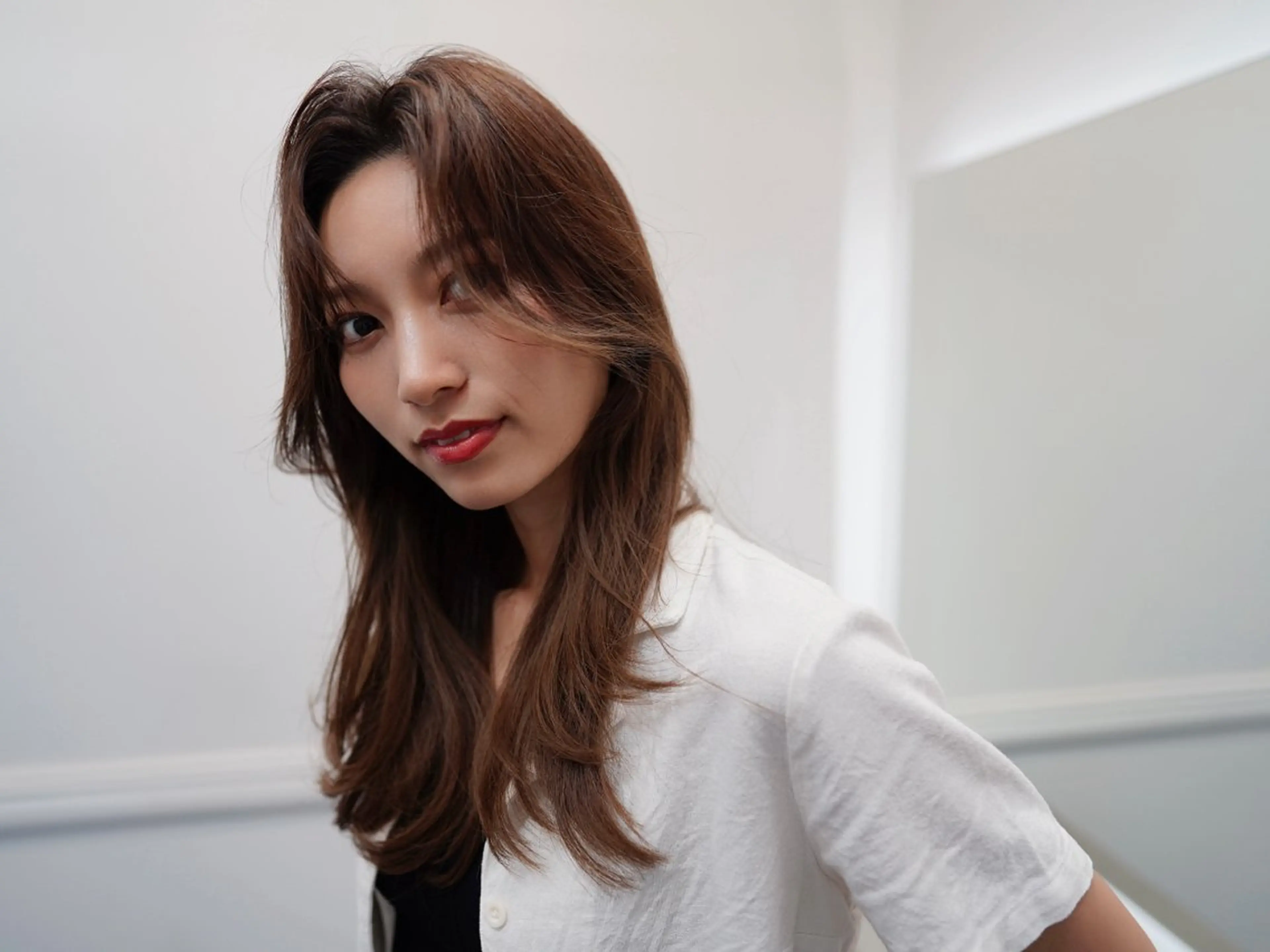 セミロング 髪質改善 縮毛矯正 トリートメント 髪質改善✨ 中村祥雄のヘアスタイル