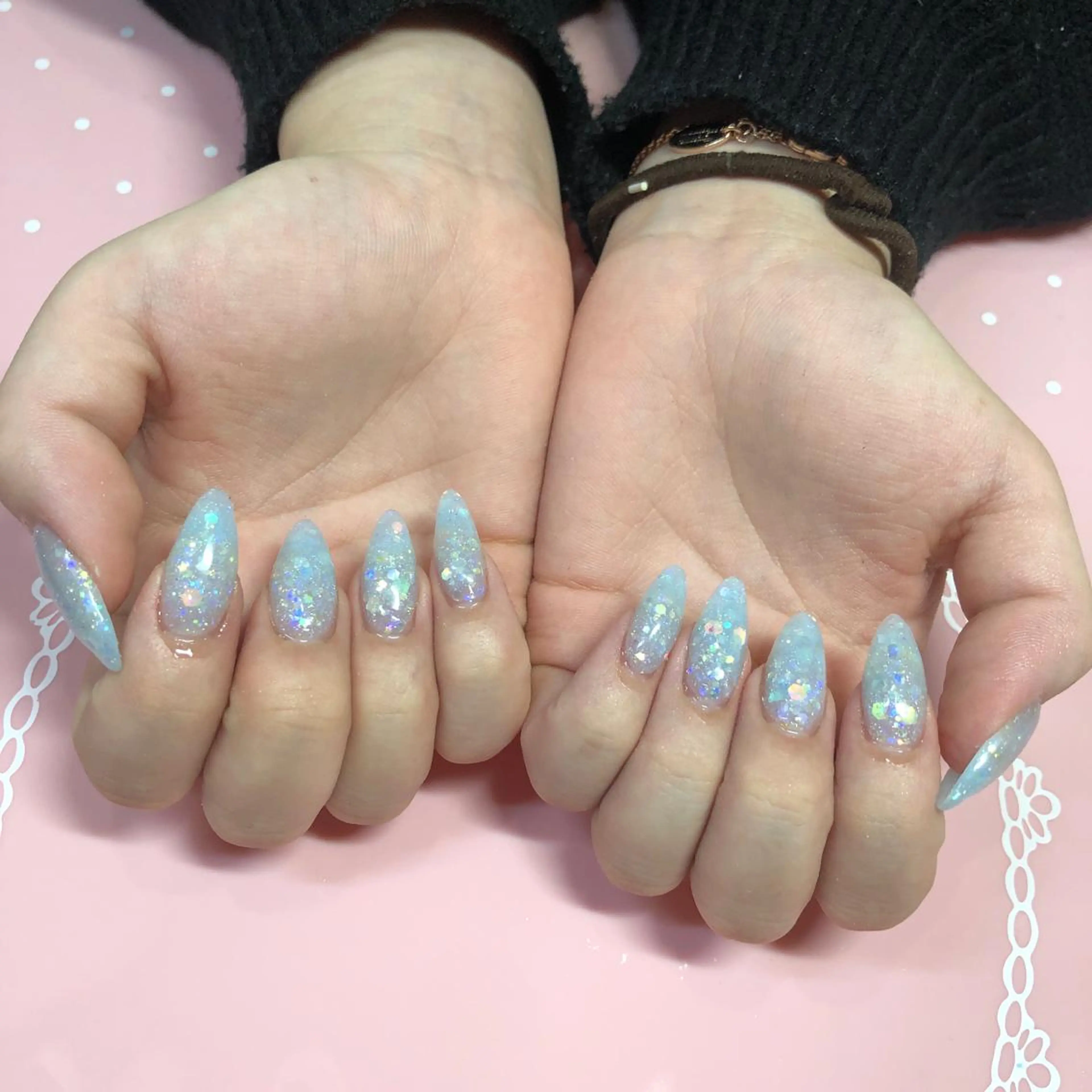 ミディアム ネイル ハンドネイル 《LB》ラブリエ Nail&eyeのマツエク・マツパデザイン