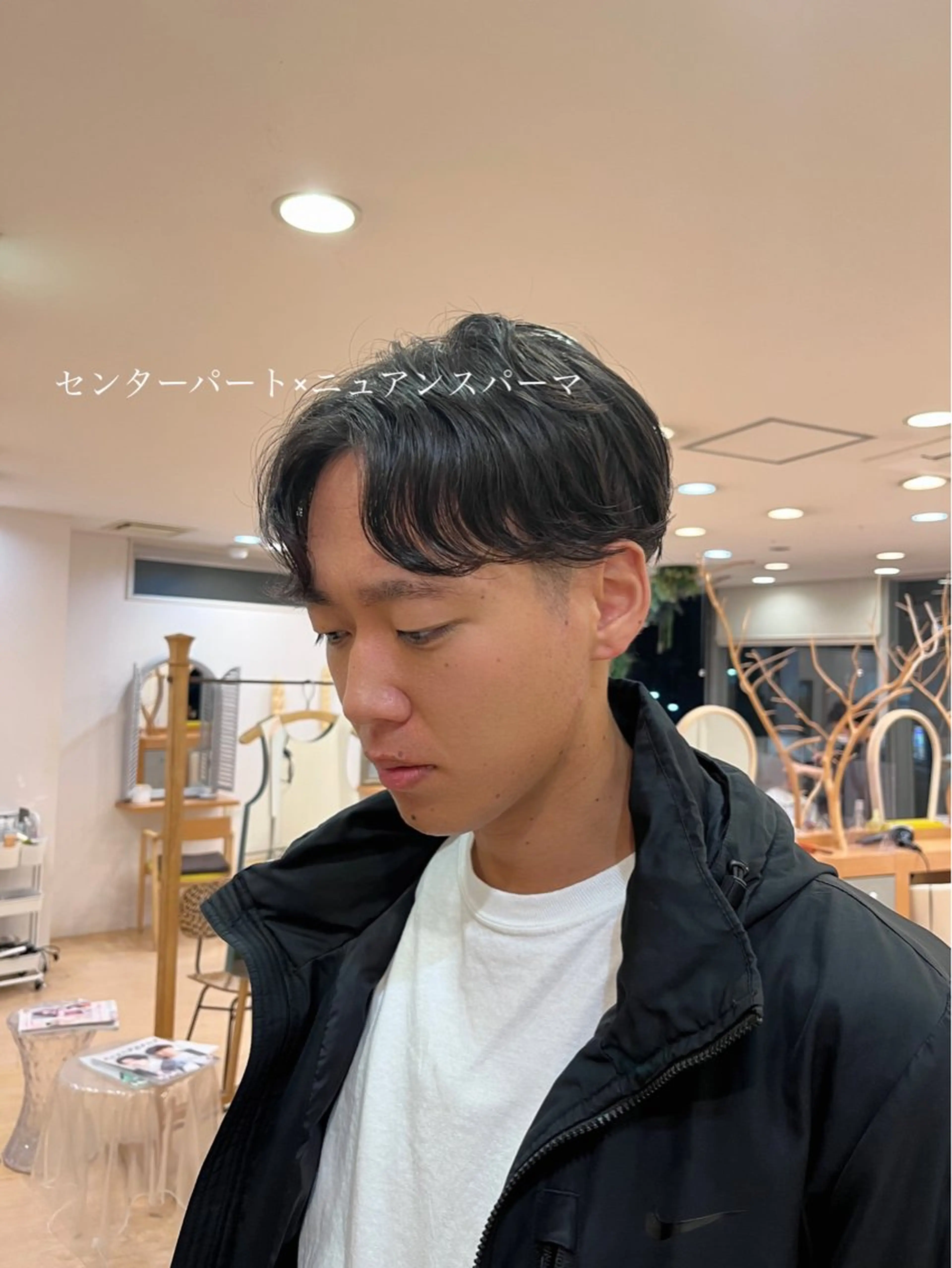 パーマ メンズ センターパート メンズパーマ ニュアンスパーマ 💠つたふうか/ 韓国/メンズヘア💠のヘアスタイル