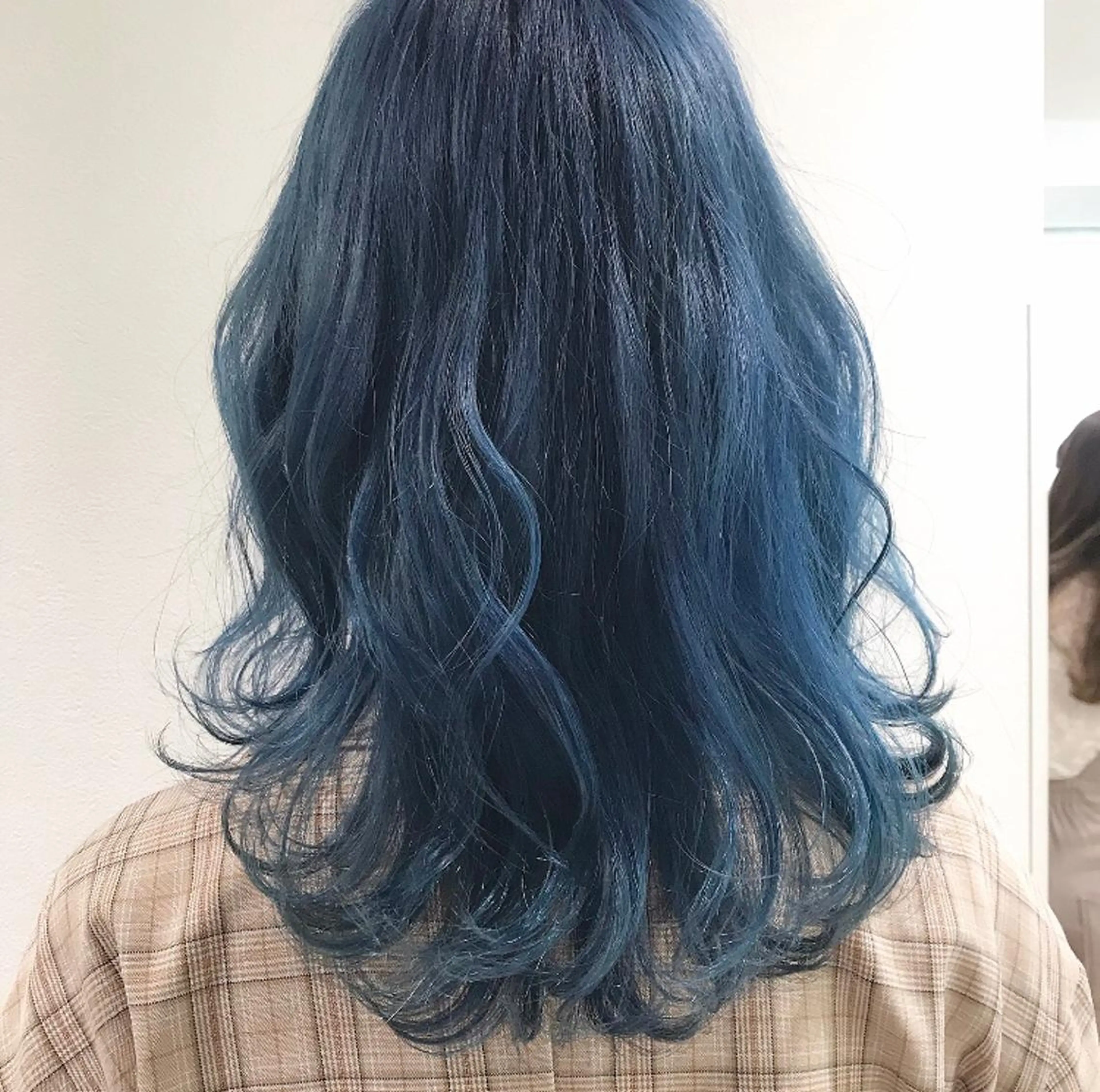 セミロング カラー ブルーカラー 透明感カラー ヘアカラー 福島成美/髪質改善 縮毛矯正/カラーのヘアスタイル