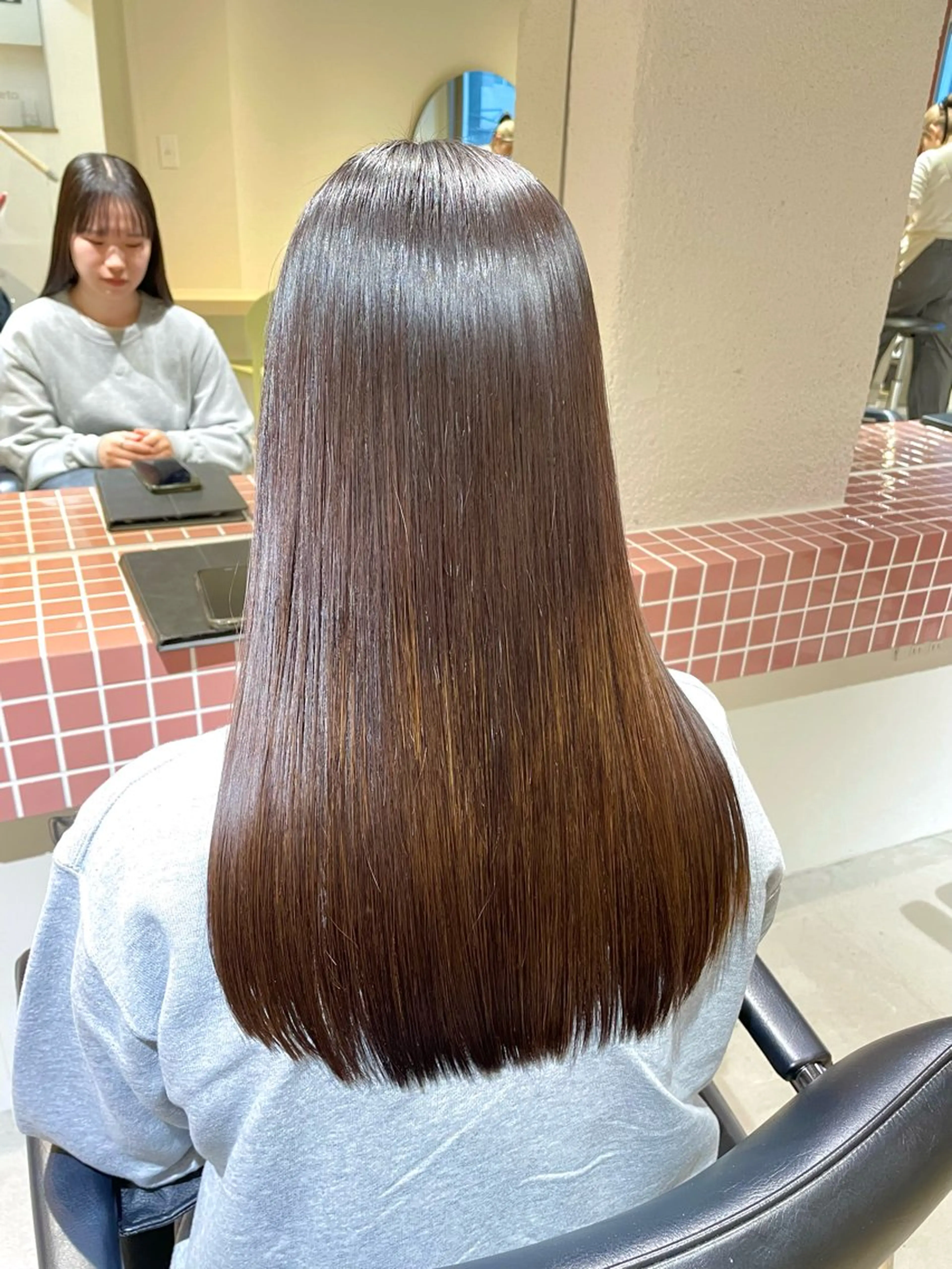 ロング パーマ アッシュ ボブ 髪質改善 レイヤーカット ロング 髪質改善マスター 長尾勇弥/梅田中津のヘアスタイル