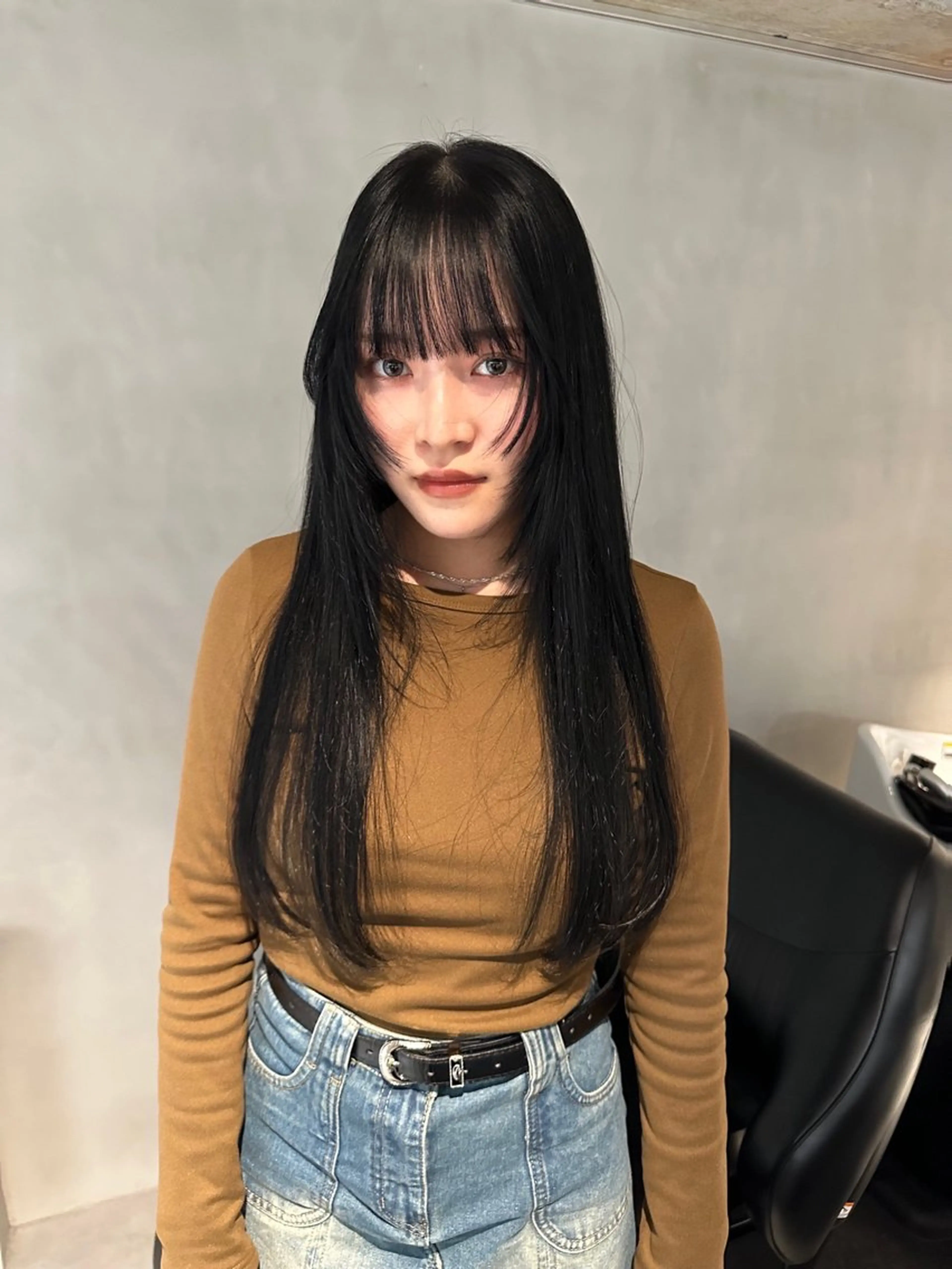 ロング カラー 黒髪 ボブ/似合わせ レイヤーcocomoのヘアスタイル