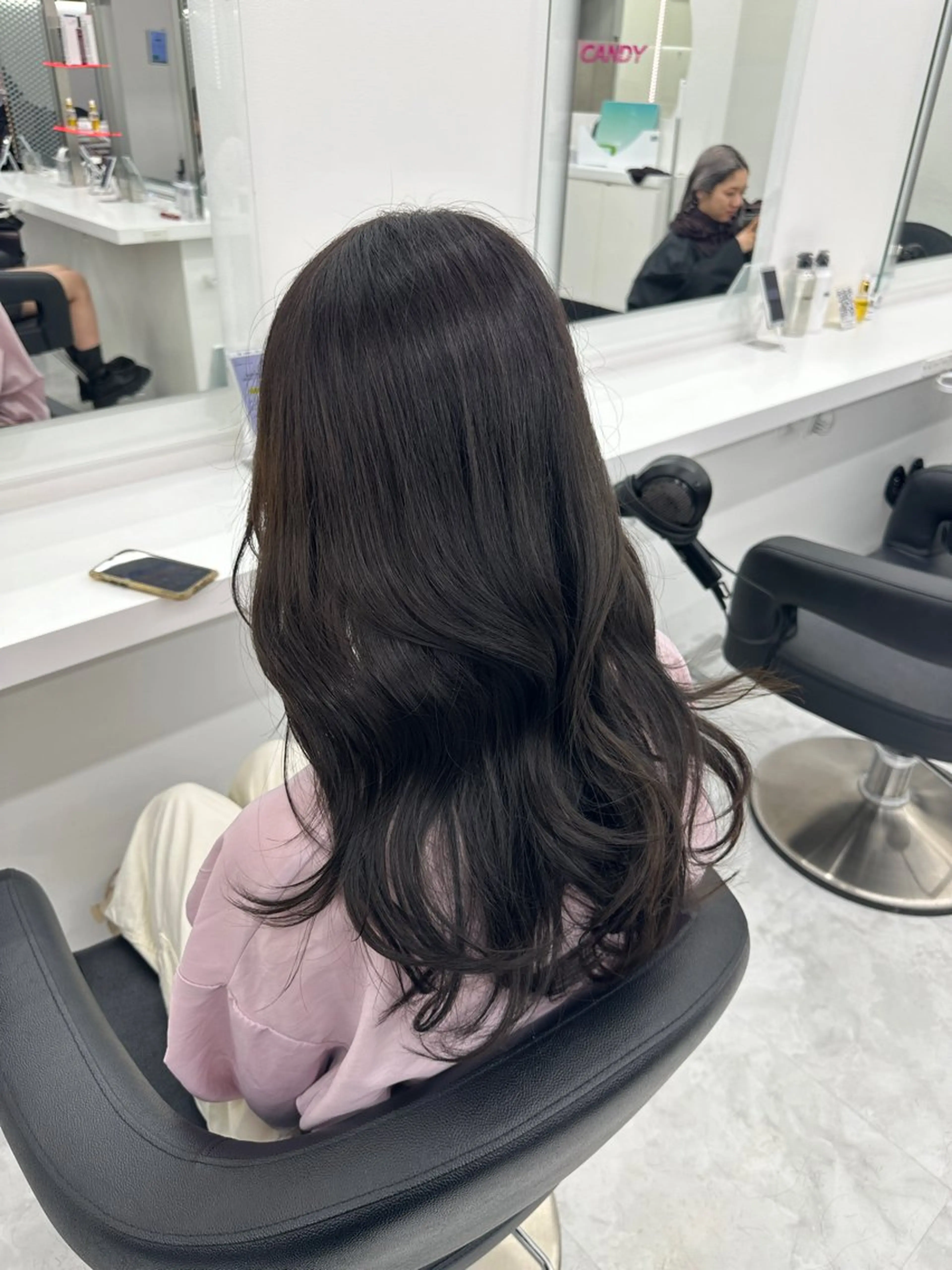 ロング カラー パーマ ヘアアレンジ メンズ キッズ ♥️韓国ヘア レイヤー♥️ゆりのヘアスタイル