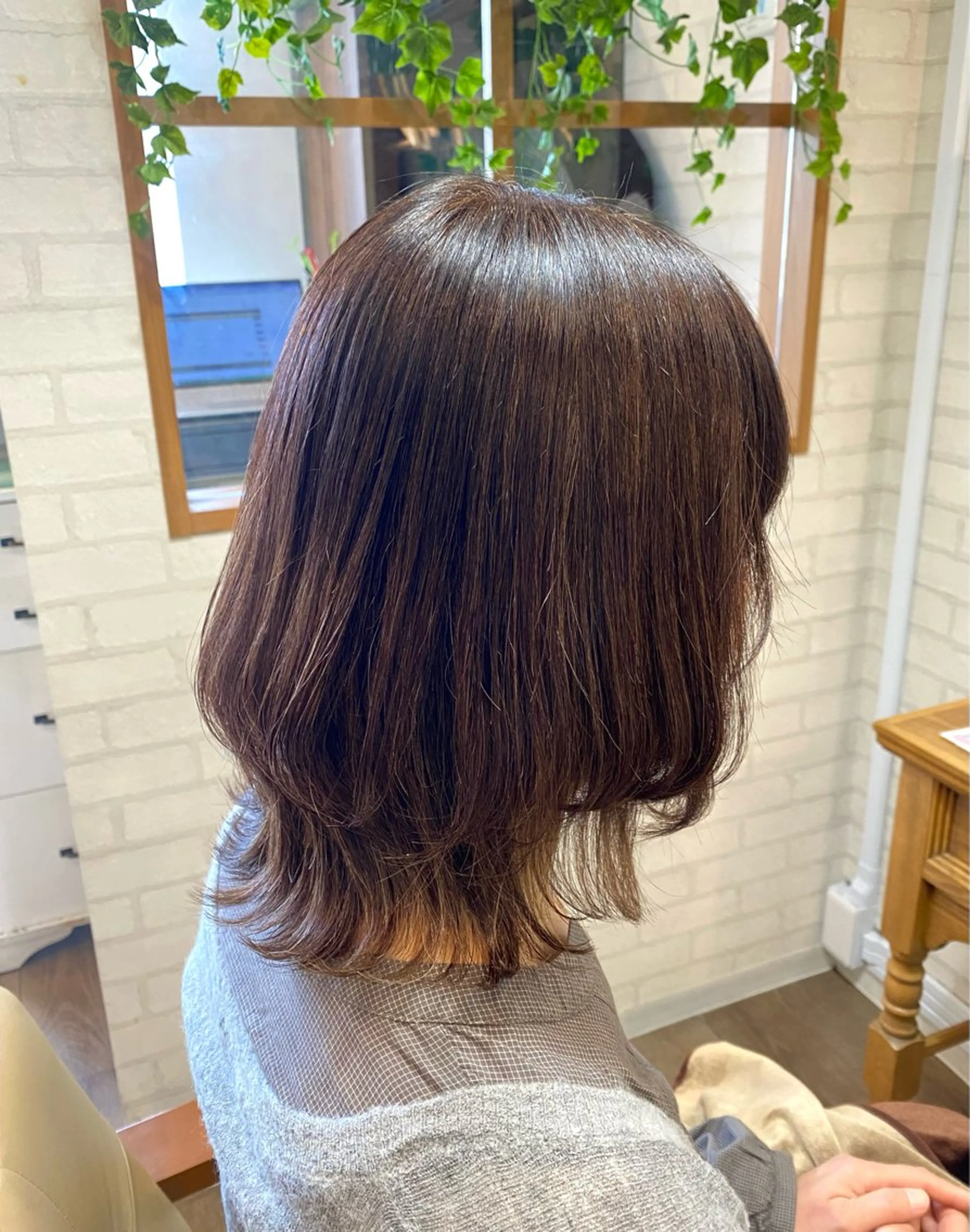ミディアム カラー カット ヘアカラー トリートメント ヘッドスパ Aujuaソムリエ 🎨‎♡HARUのヘアスタイル