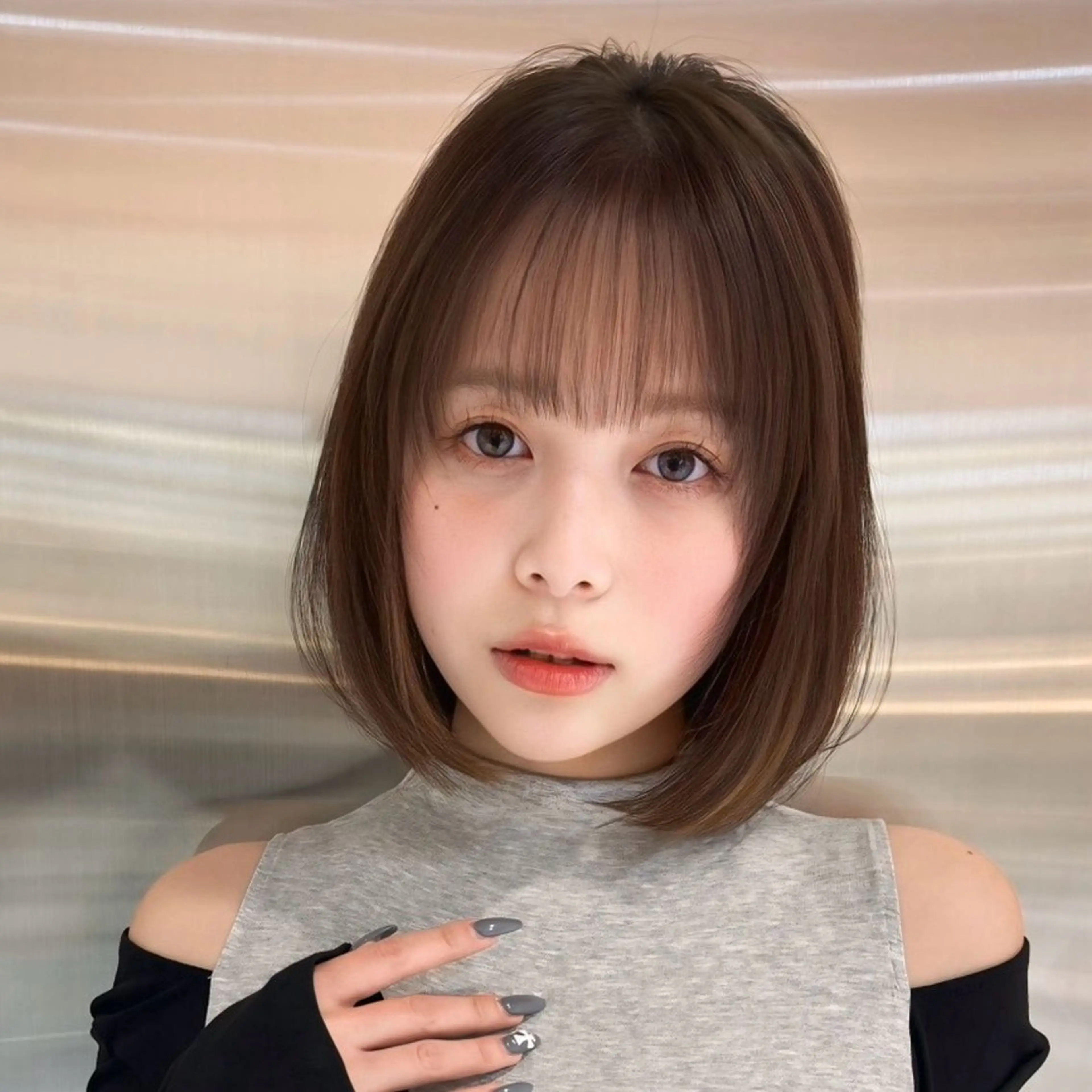 ショート ワンレンボブ ボブ 小顔カット 🩶HARUKA/ ボブカット🩶のヘアスタイル
