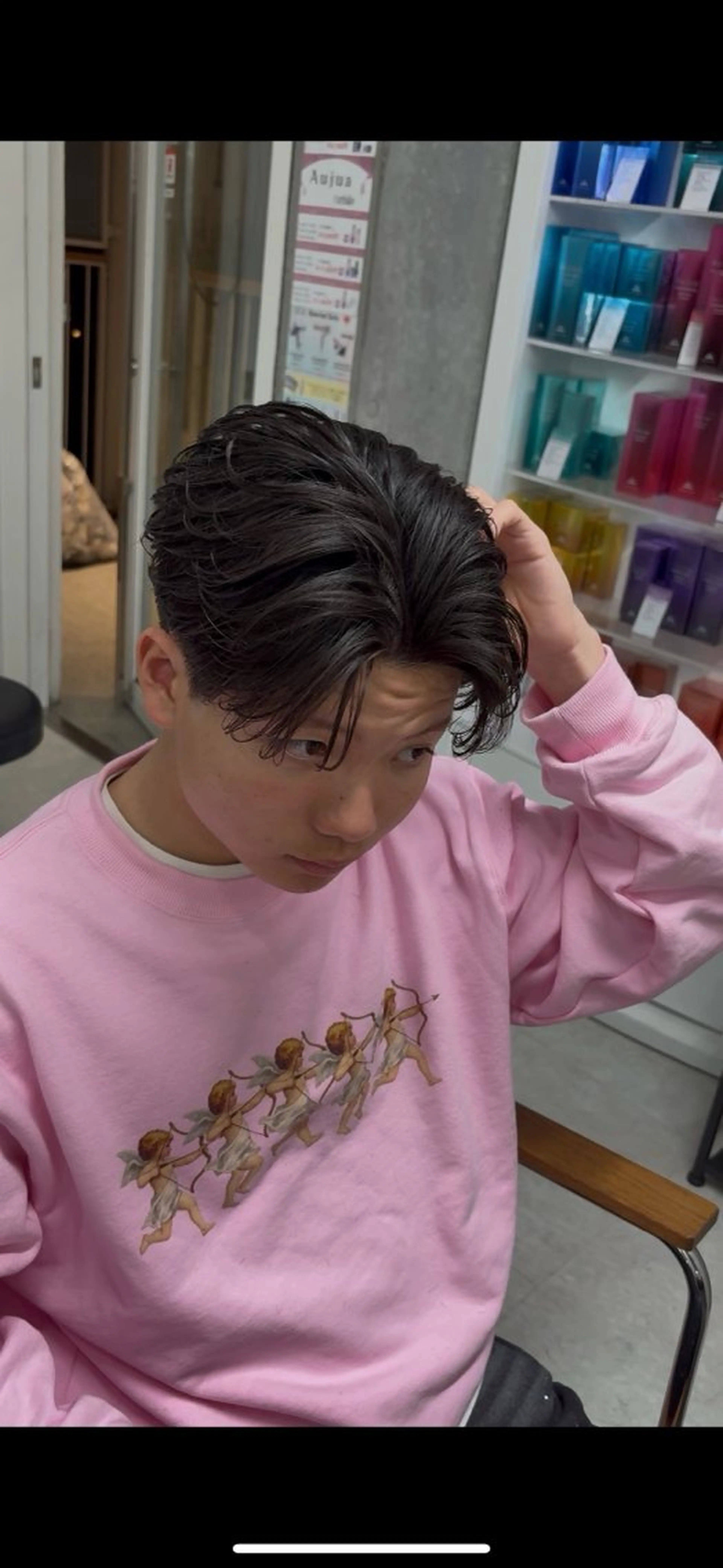 パーマ メンズ フェザーパーマ メンズパーマ メンズパーマ特化 園田　楓莉のヘアスタイル