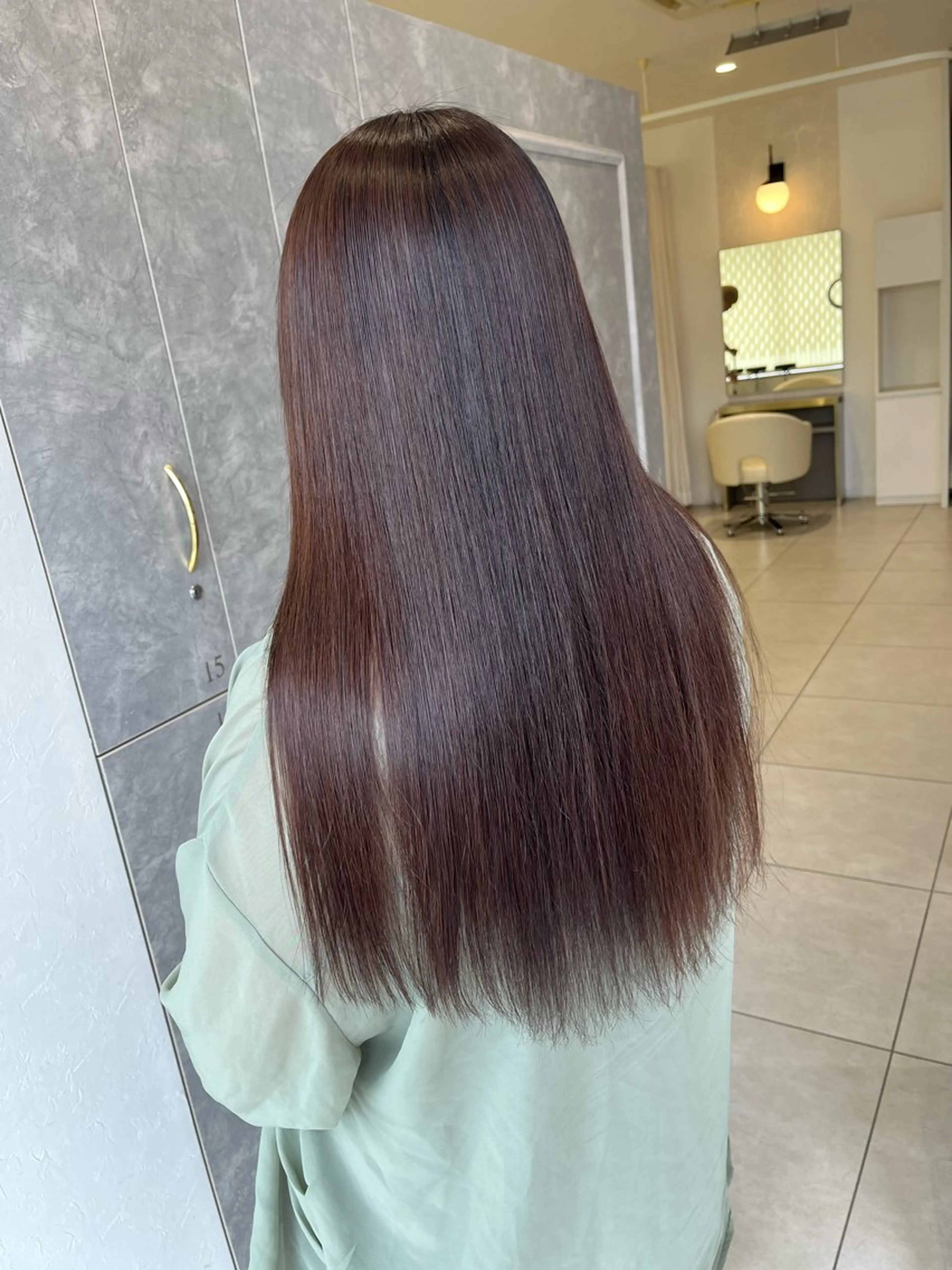 ロング カット 縮毛矯正 吹田 駿 髪質改善縮毛矯正のヘアスタイル