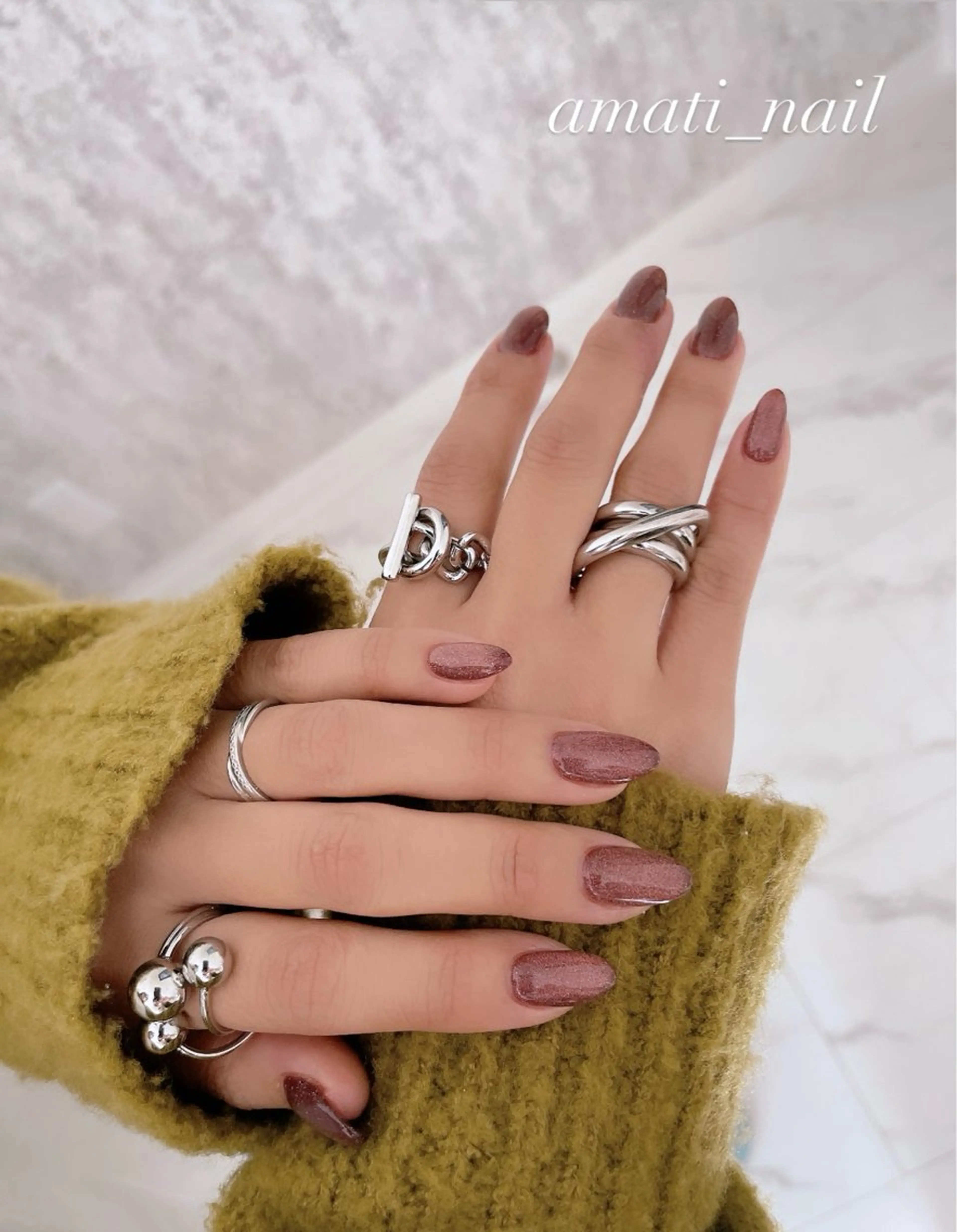 ネイル フットネイル ジェルネイル マグネットネイル ミラーネイル ニュアンスネイル ハンドネイル amati_nail TAKAKOのネイルデザイン