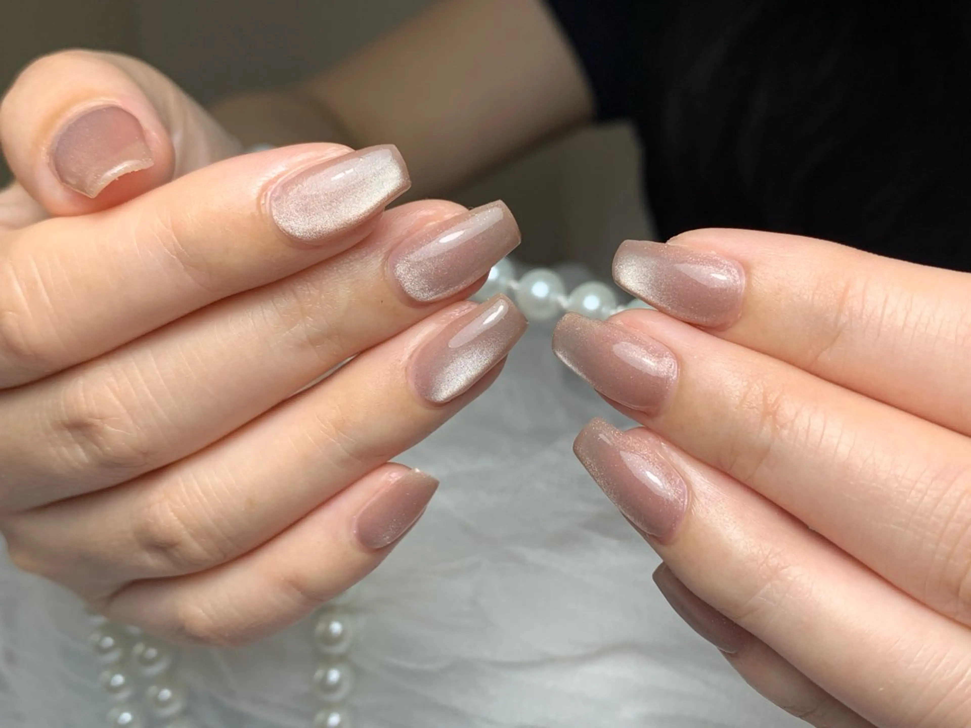 ネイル アートネイル フラッシュネイル フレンチネイル ガラスフレンチ グラデーション フットネイル M2 BEAUTY アユミのネイルデザイン