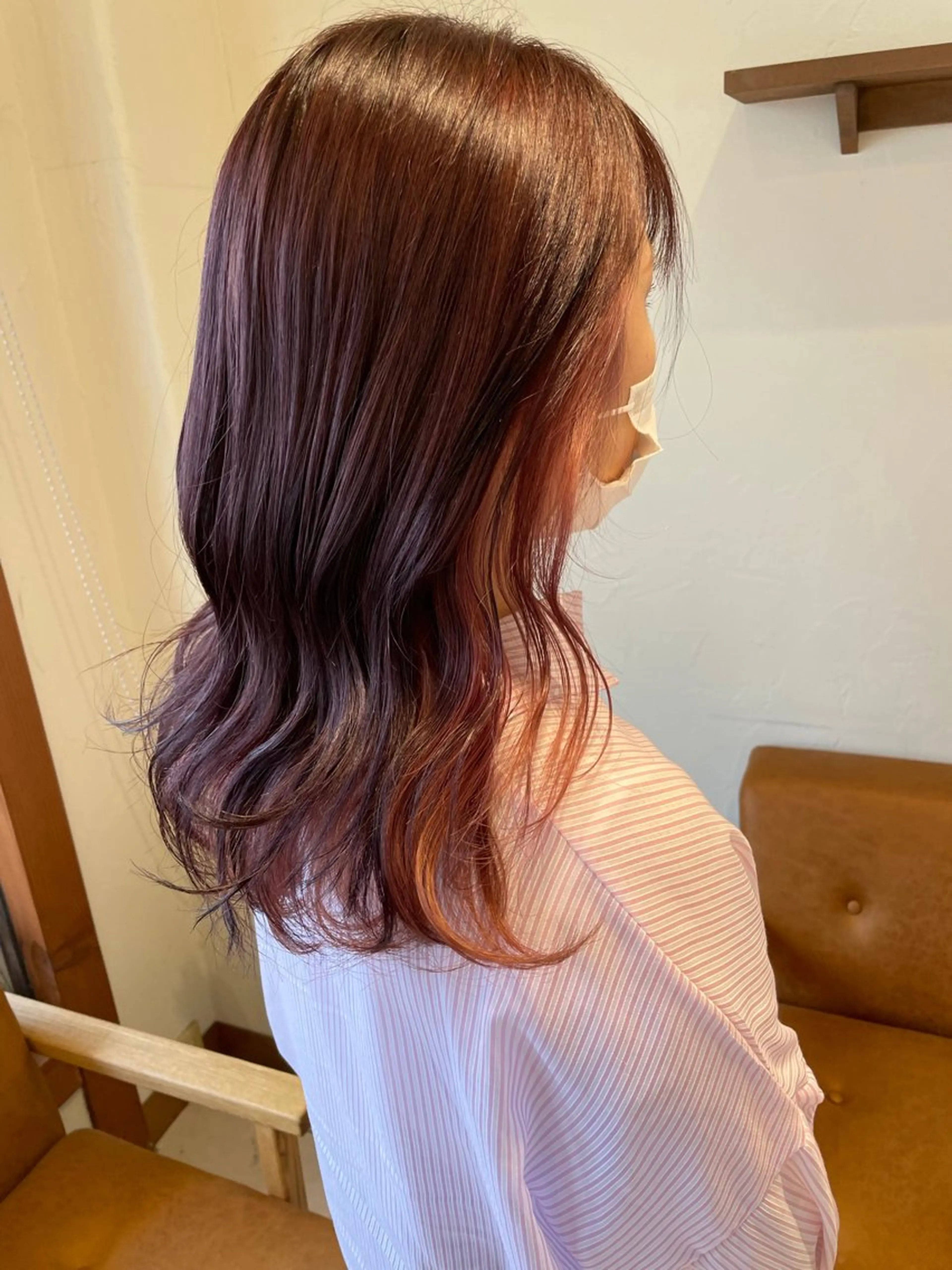 ロング カラー 片山千晴✨ツヤ髪カラ ー✨顔まわりカット✨のヘアスタイル