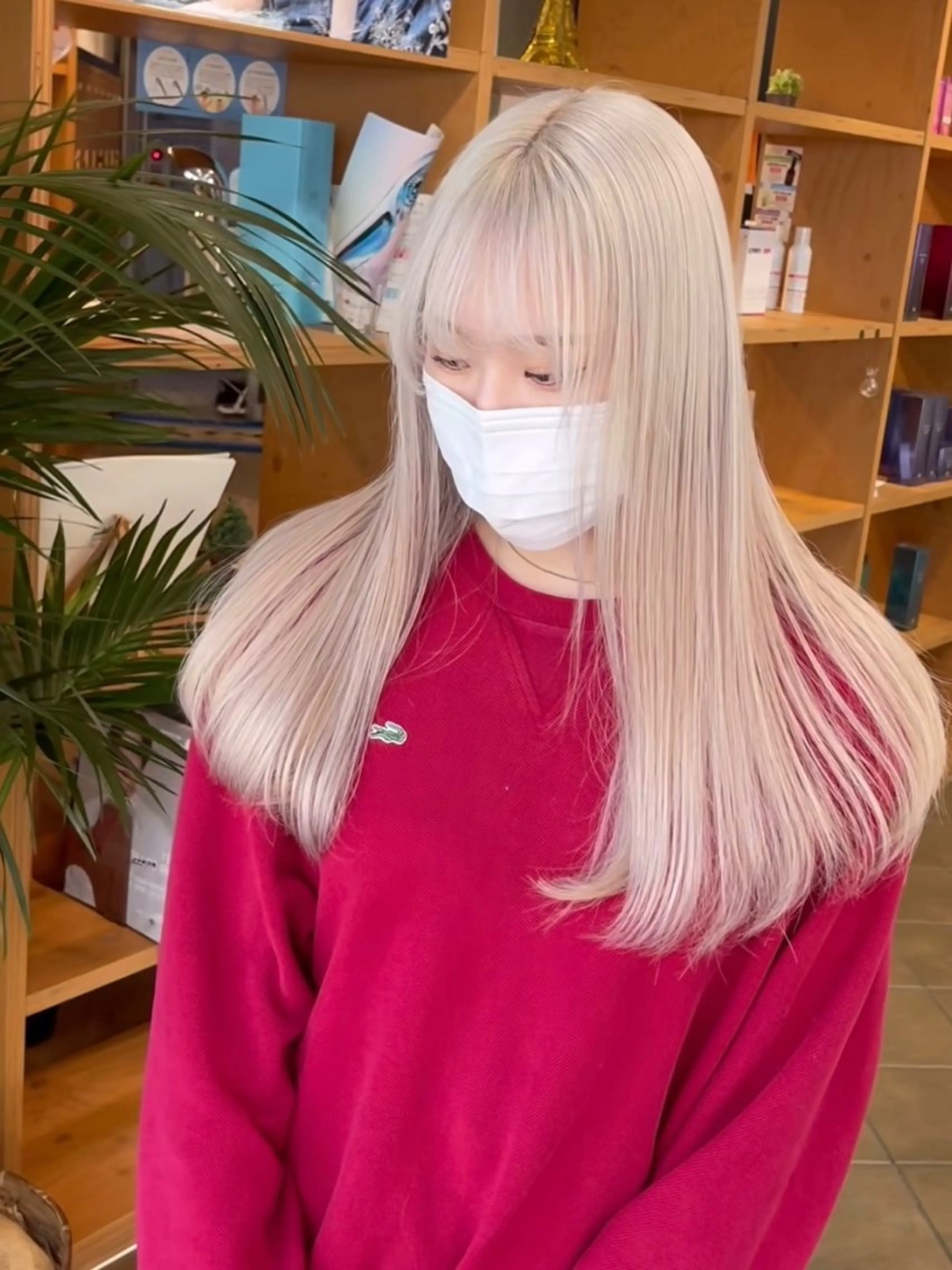 ロング カラー パーマ ヘアアレンジ 江坂エリア最安値◎ ブリーチ*土田のヘアスタイル