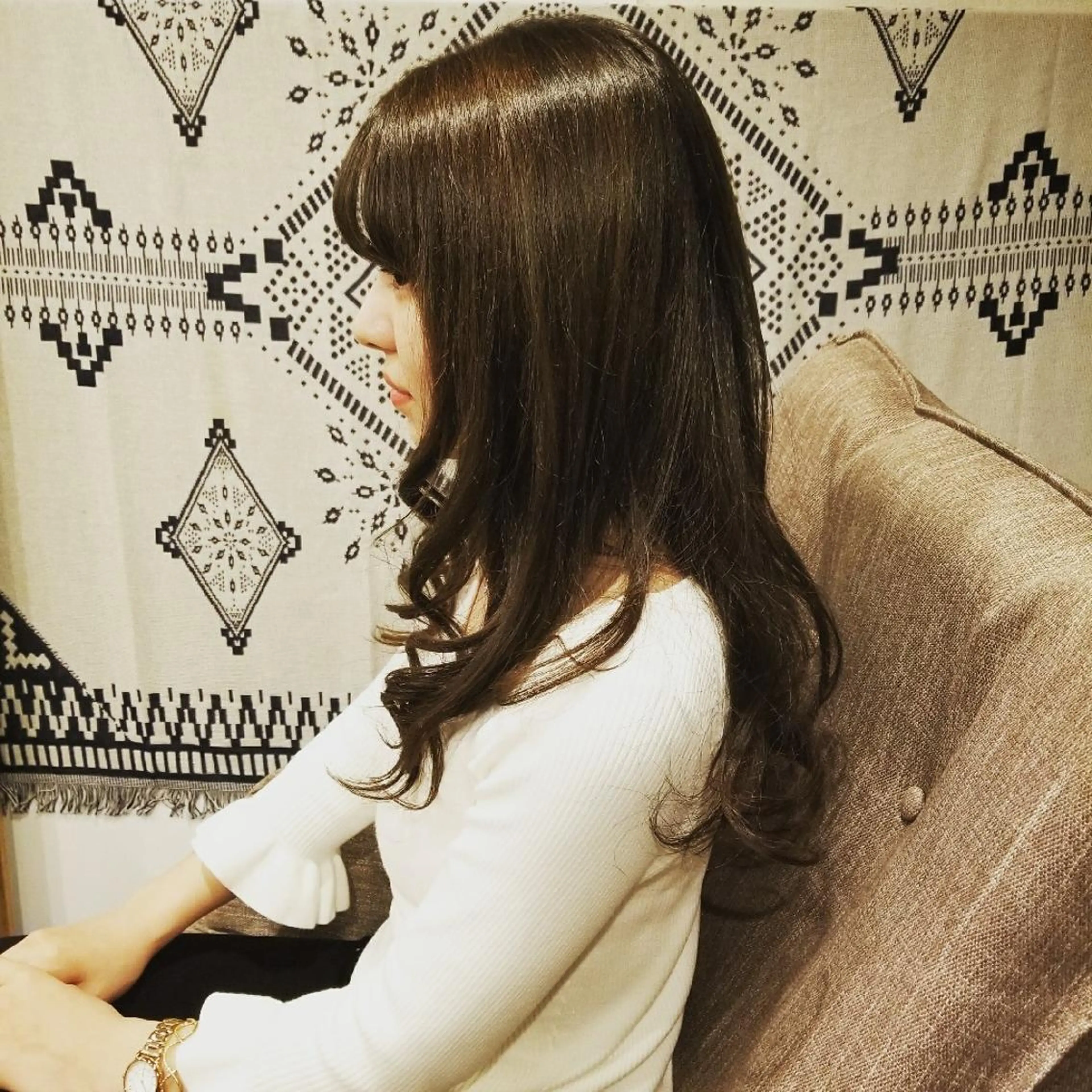 ロング カラー アディクシーカラー アッシュ 黒髪 透明感カラー 外国人風カラー spa hair  ark 富井直美のヘアスタイル