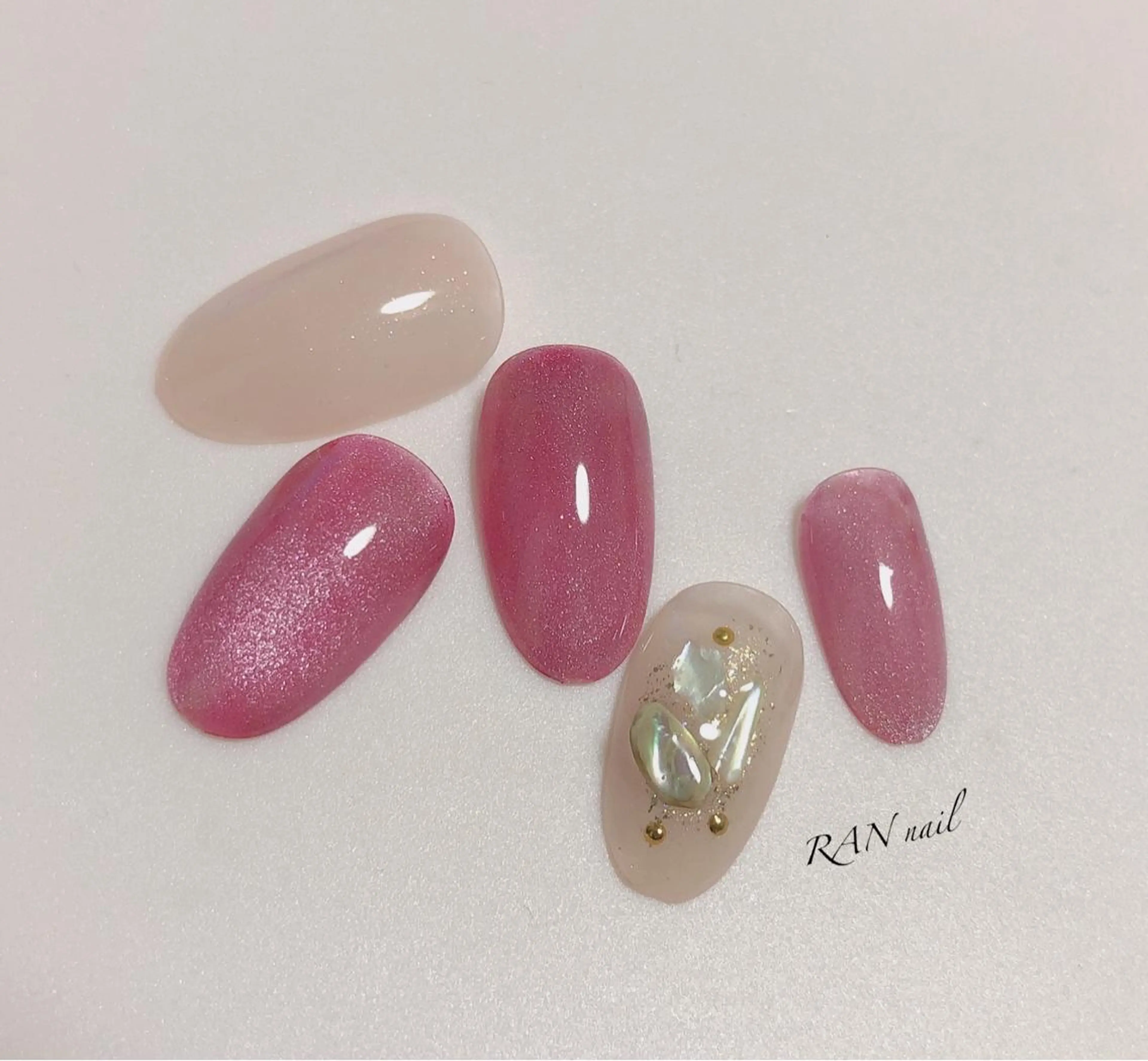 ネイル ピンク ハンドネイル フットネイル RAN nailのネイルデザイン
