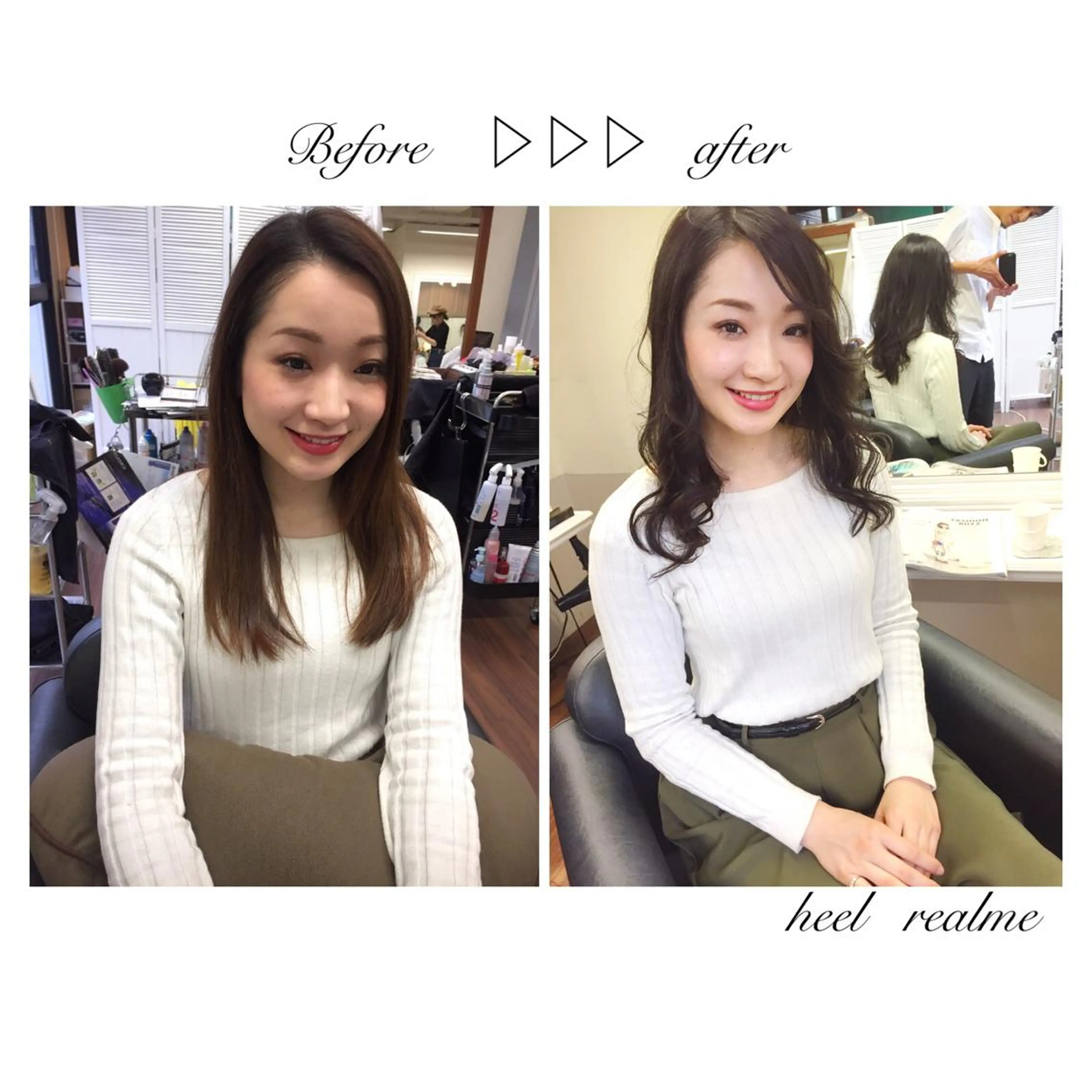 ロング カラー パーマ 黒髪 成松 勇治のヘアスタイル