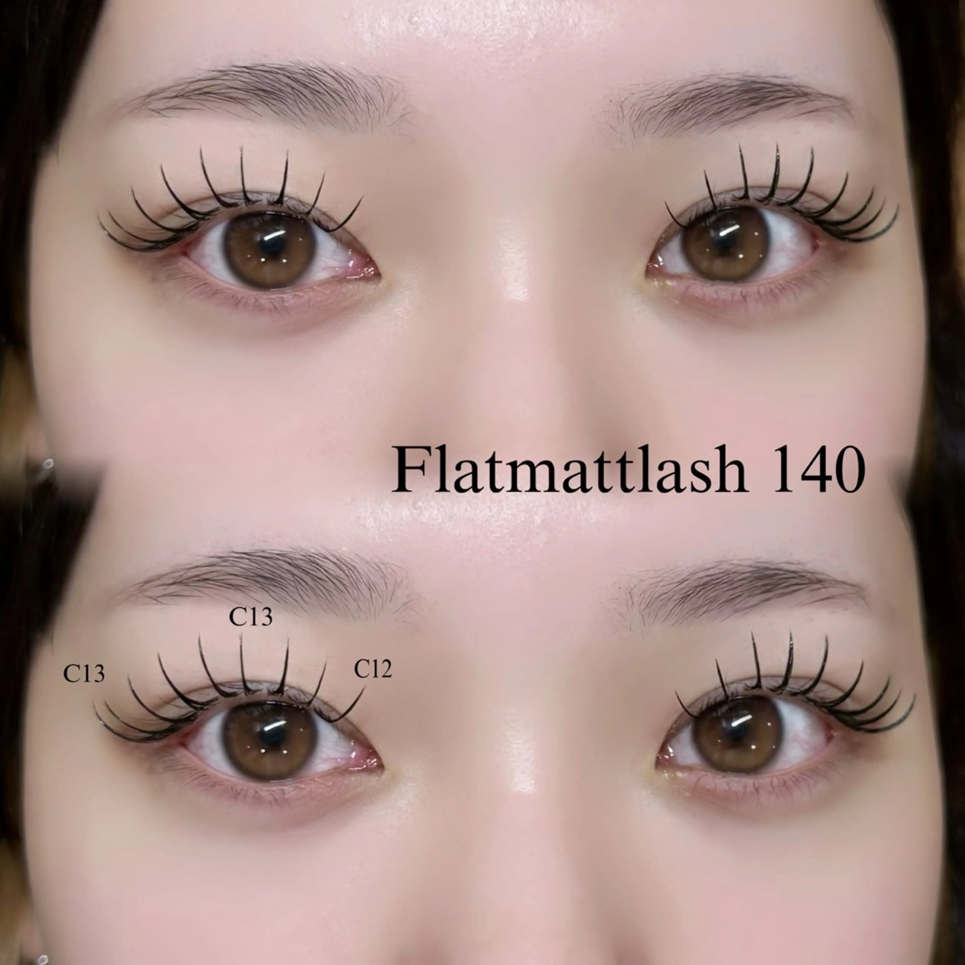 マツエク・マツパ フラットラッシュ ナチュラル マツエク LUNELLA RENAのマツエク・マツパデザイン