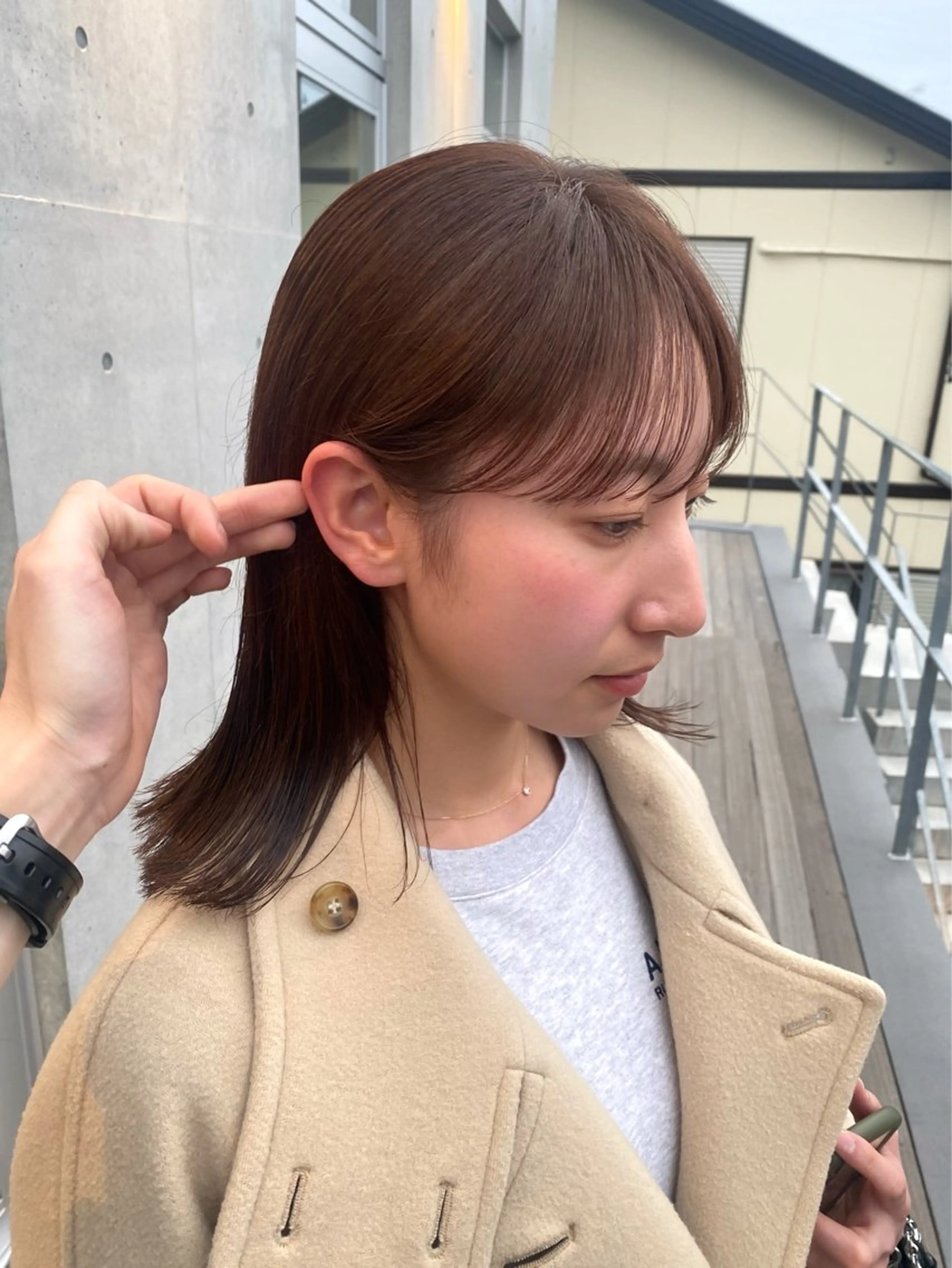 ミディアム カラー カット ヘアカラー 村田 りょうやのヘアスタイル