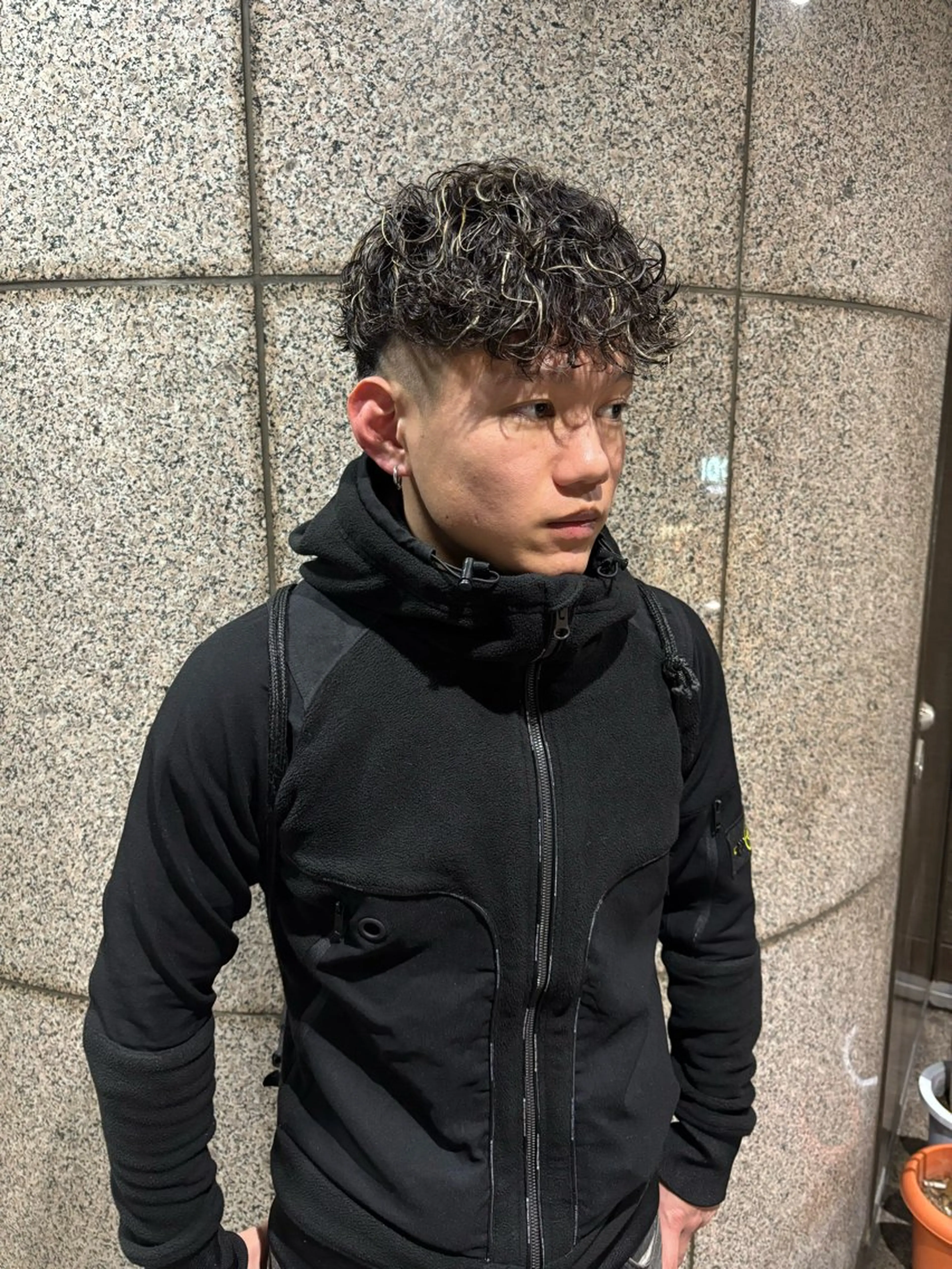 パーマ メンズ カット パーマ スパイキーパーマ 柏NO1 藤本葉のヘアスタイル