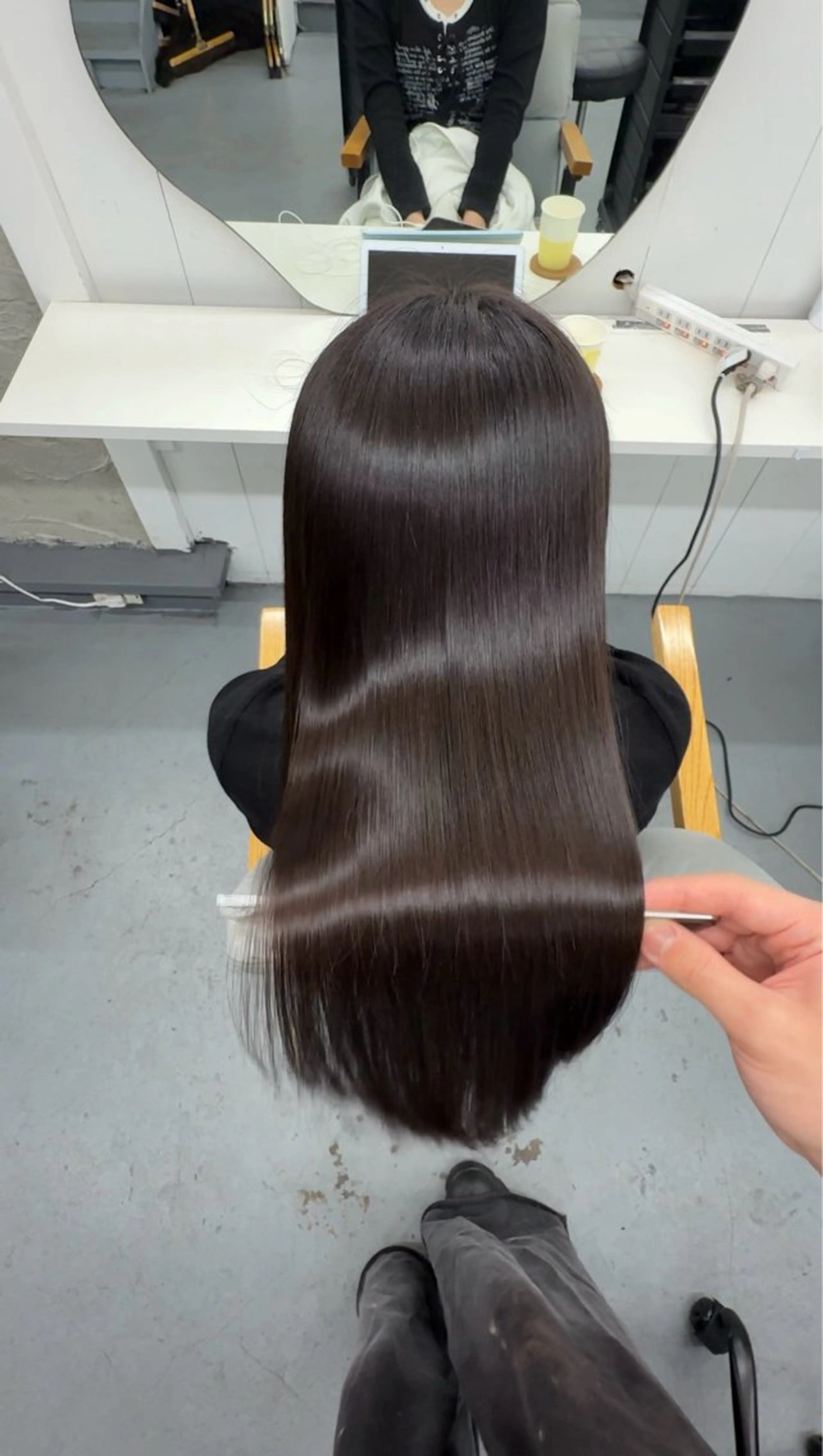 ロング カット 縮毛矯正 ブリーチ×縮毛矯正 💫だいちのヘアスタイル
