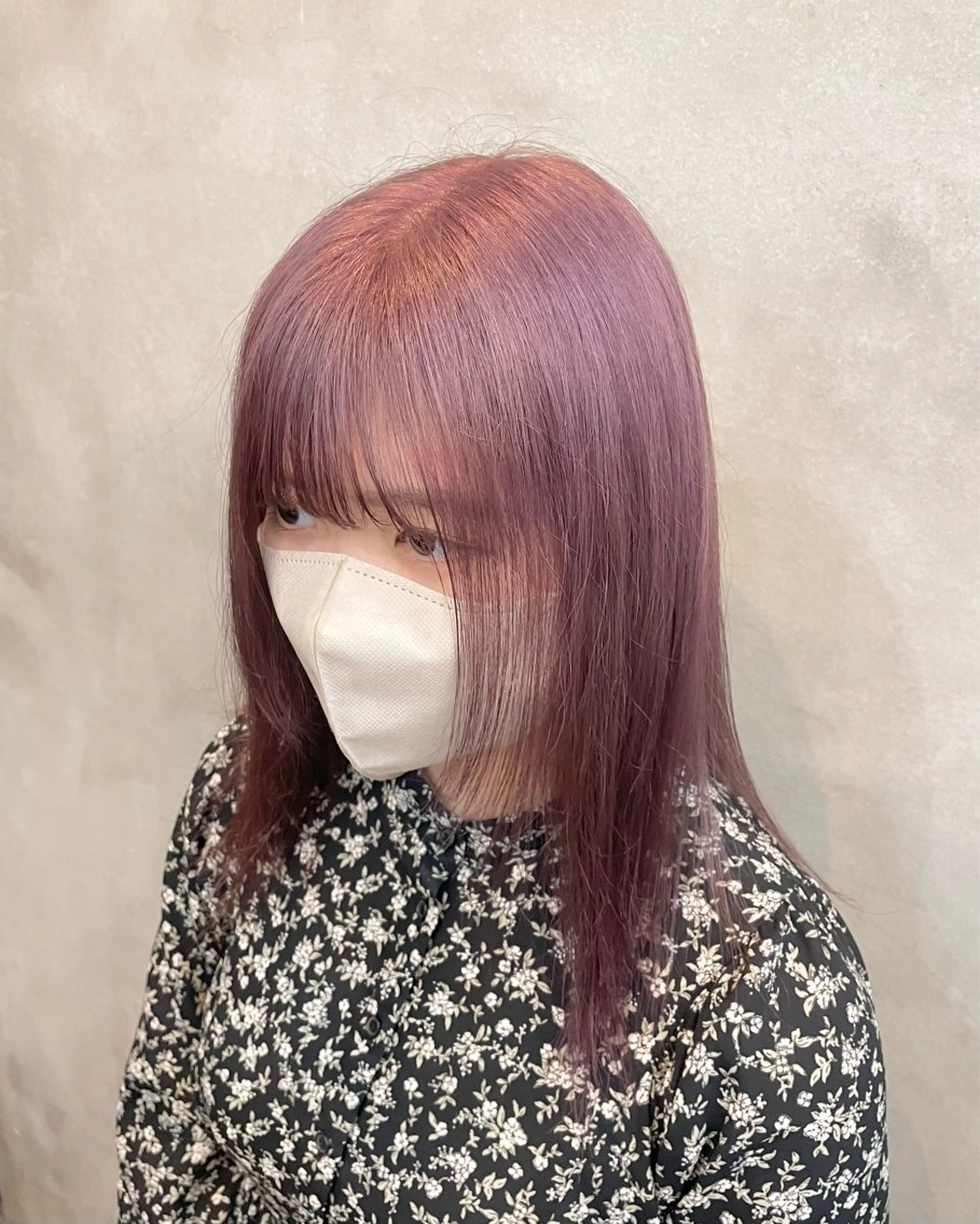 セミロング カラー ヘアアレンジ カット ヘアカラー トリートメント 【ピンク/韓国ヘア/ ヘアセット】亜海のヘアスタイル