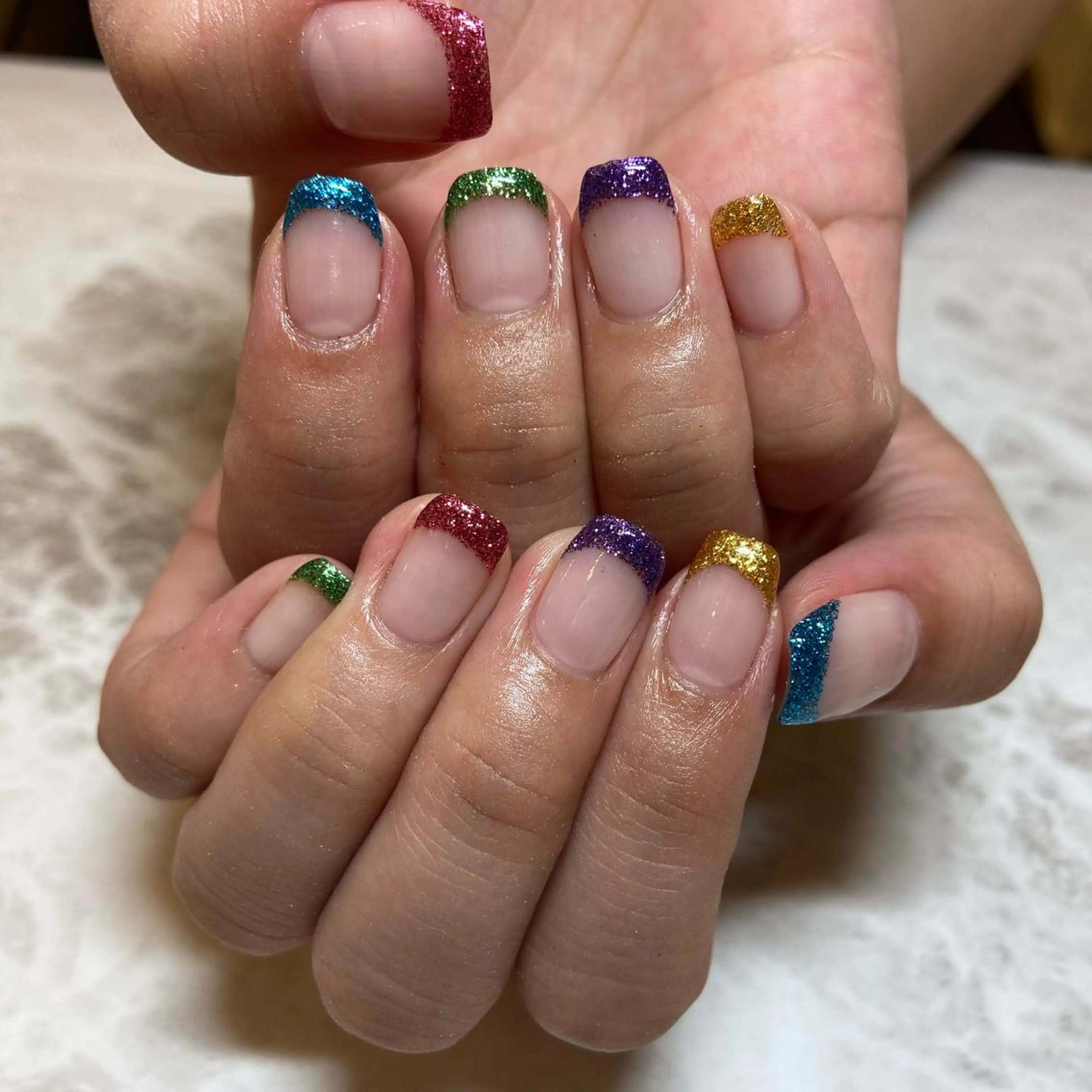 ネイル フレンチネイル ラメ(グリッター) NAIL SALON Rのネイルデザイン