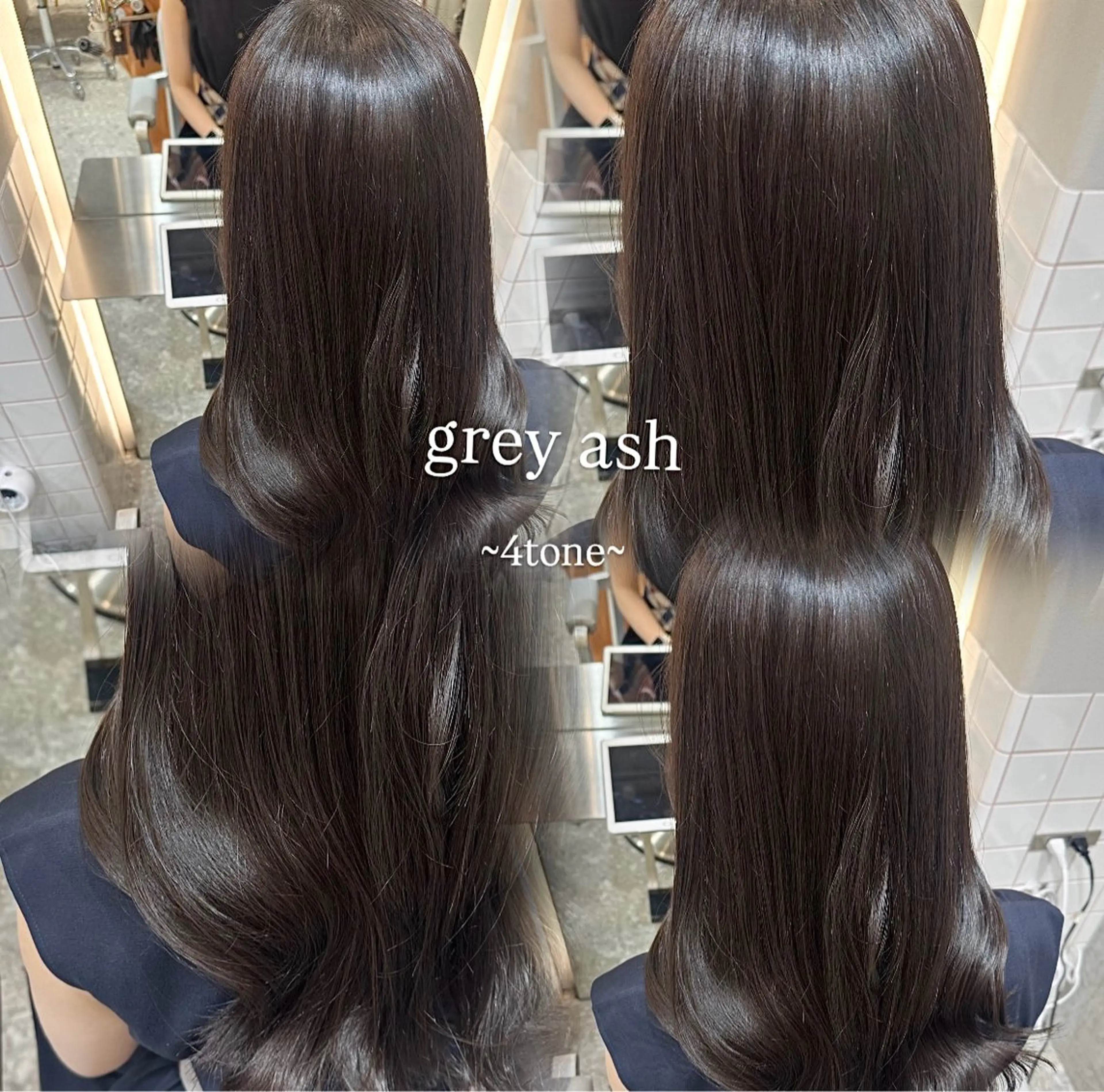 ミディアム カラー ブラウンカラー チョコレートブラウン 透明感カラー グレージュ くびれヘア 🫧韓国ミディアム カット🫧/ナナミのヘアスタイル