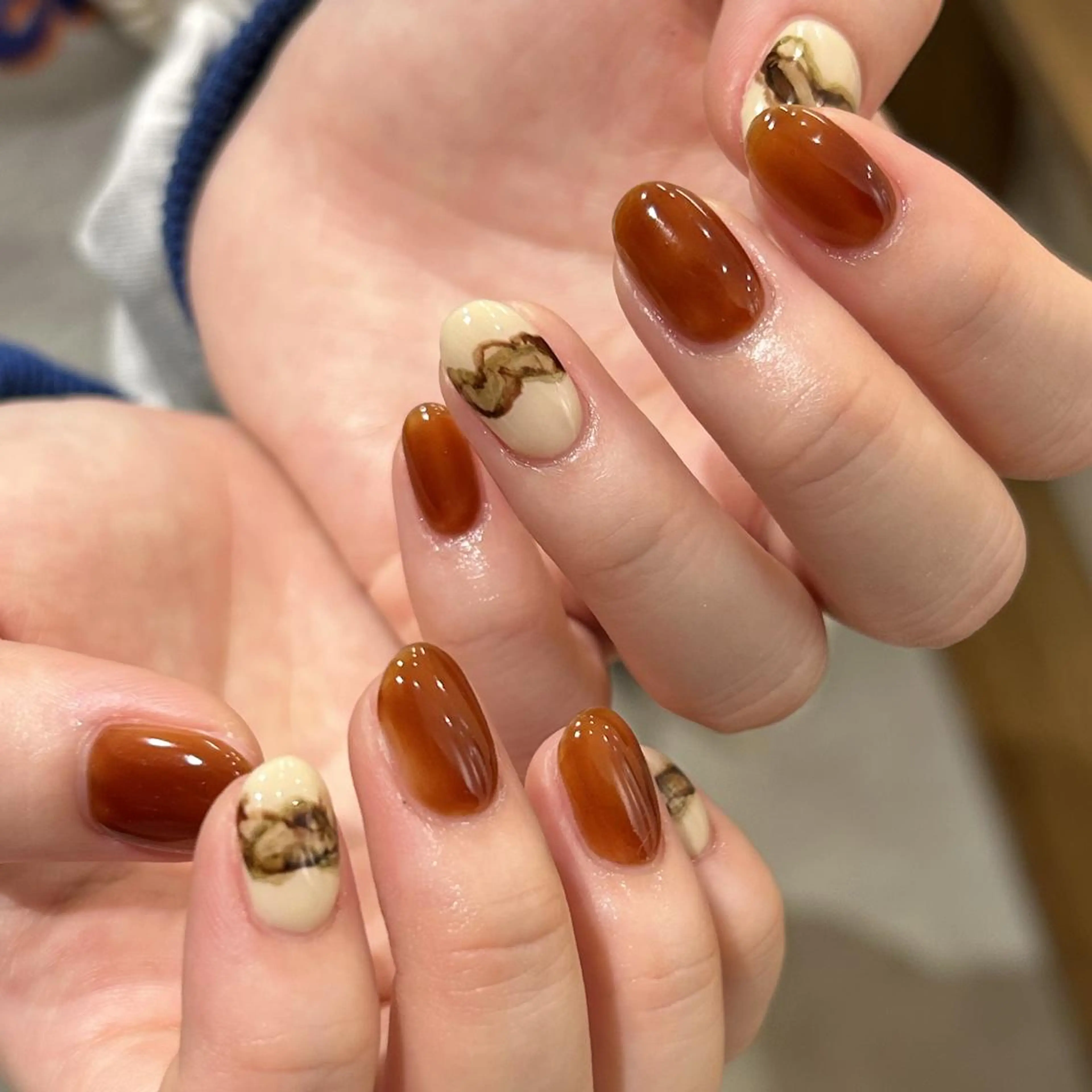 ネイル オーロラネイル ジェルネイル 氷ネイル・うるうるネイル 韓国ネイル ミラーネイル nails TOKYOのネイルデザイン