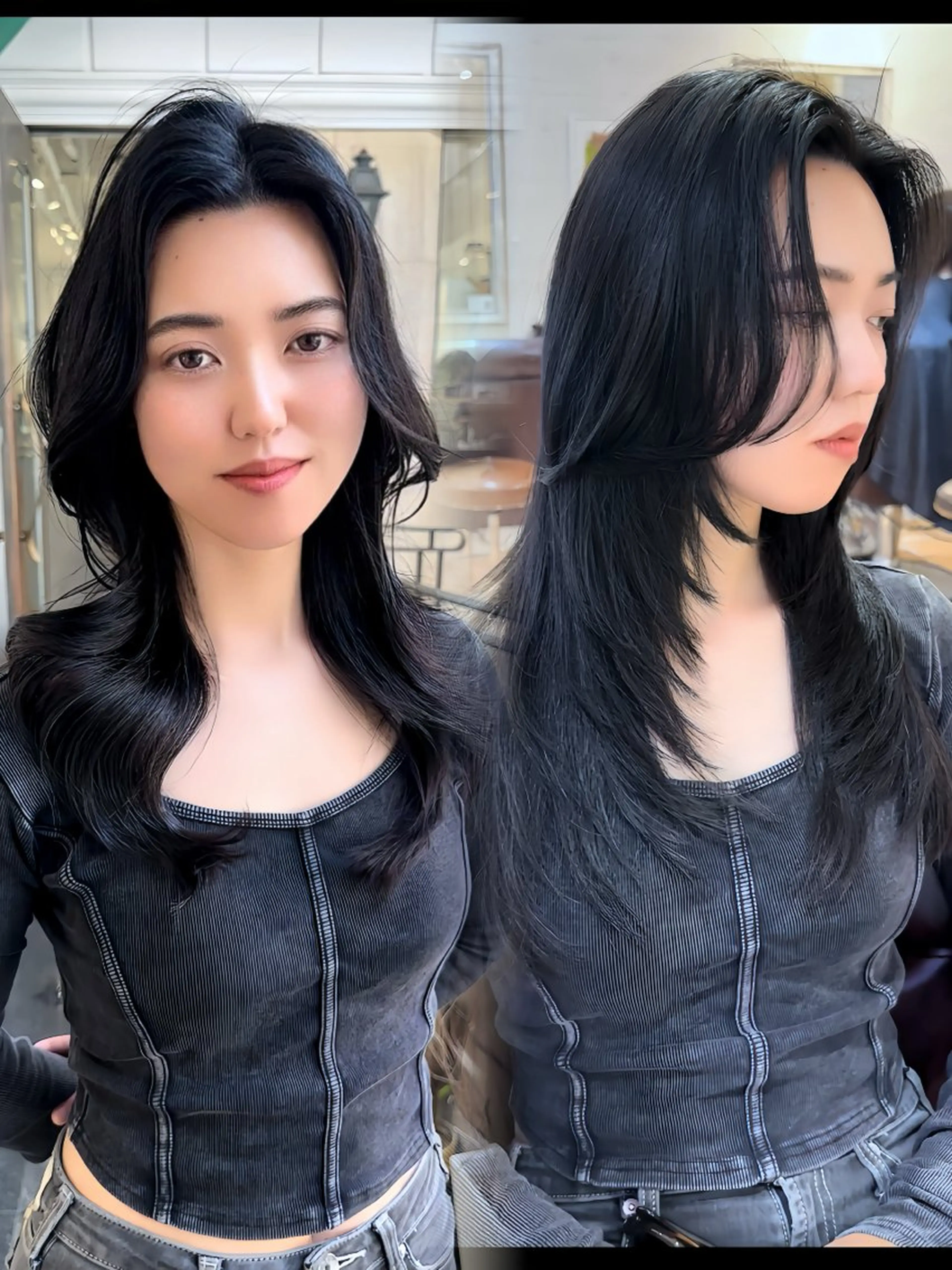 ロング カラー カット ヘアカラー トリートメント ヘッドスパ 韓国系レイヤー特化 hiroのヘアスタイル