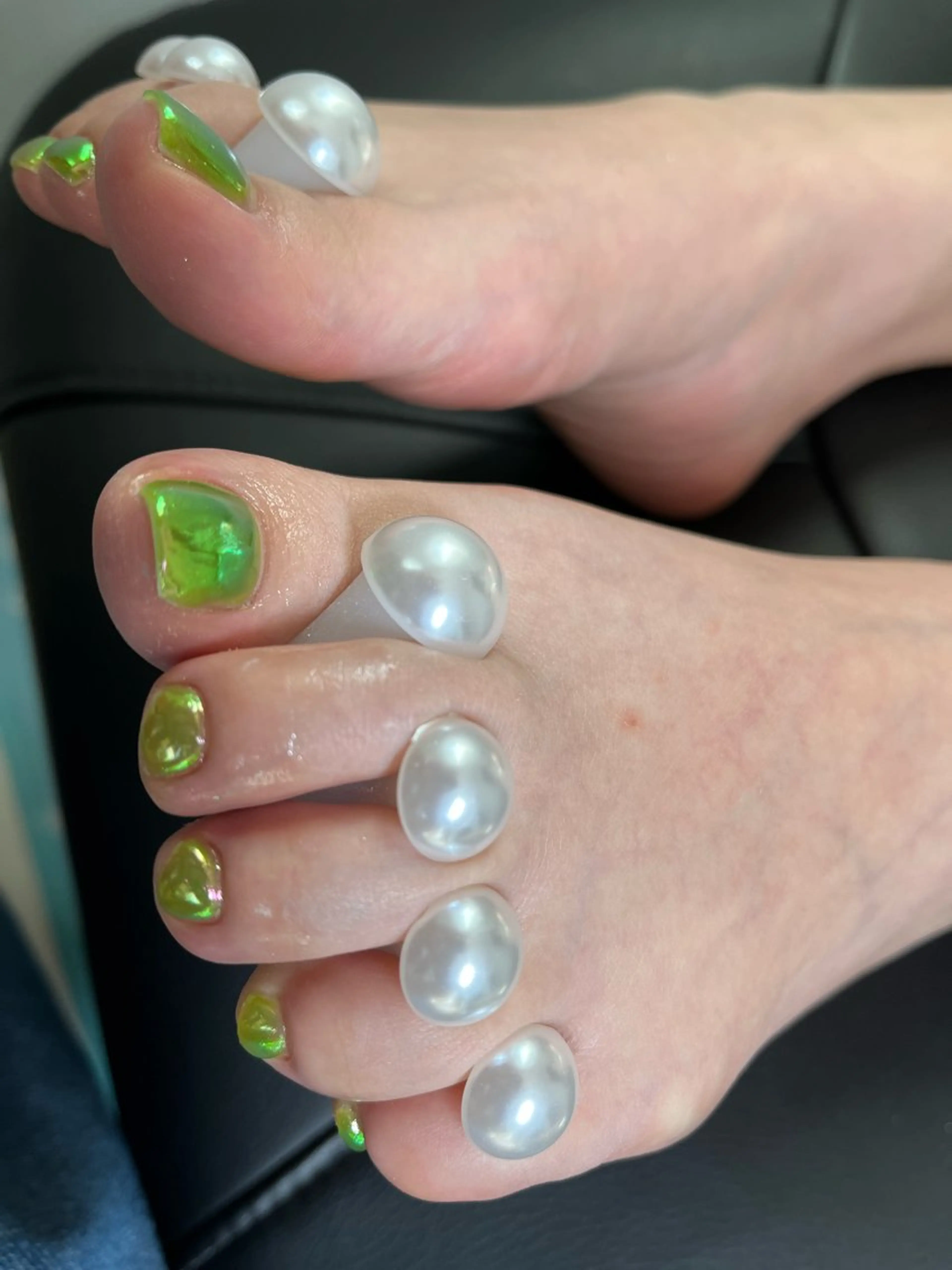 ネイル グリーン ネイルサロン flatのネイルデザイン