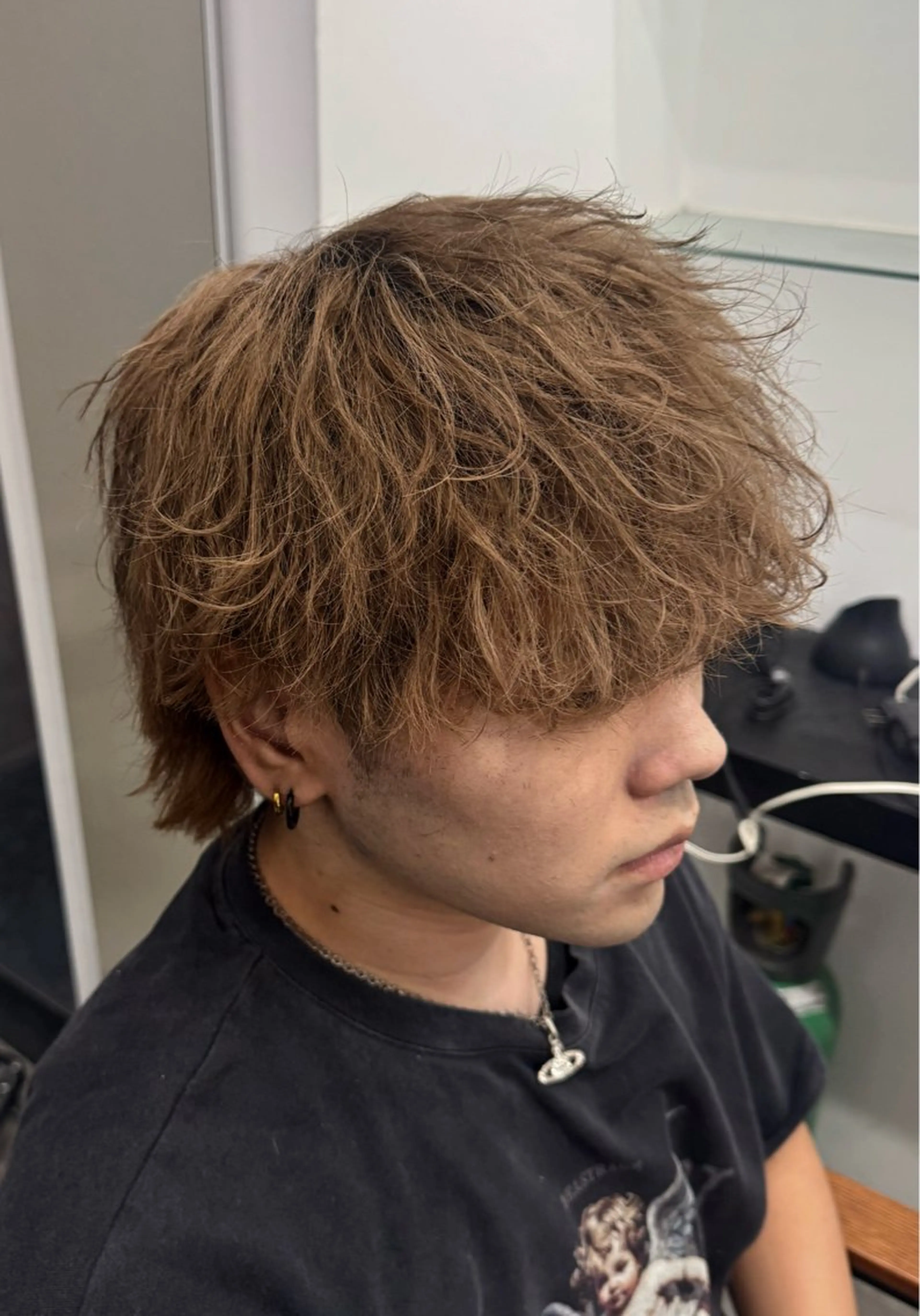 メンズ マッシュウルフ マッシュ メンズウルフカット ウルフカット カット 天野 愉月のヘアスタイル