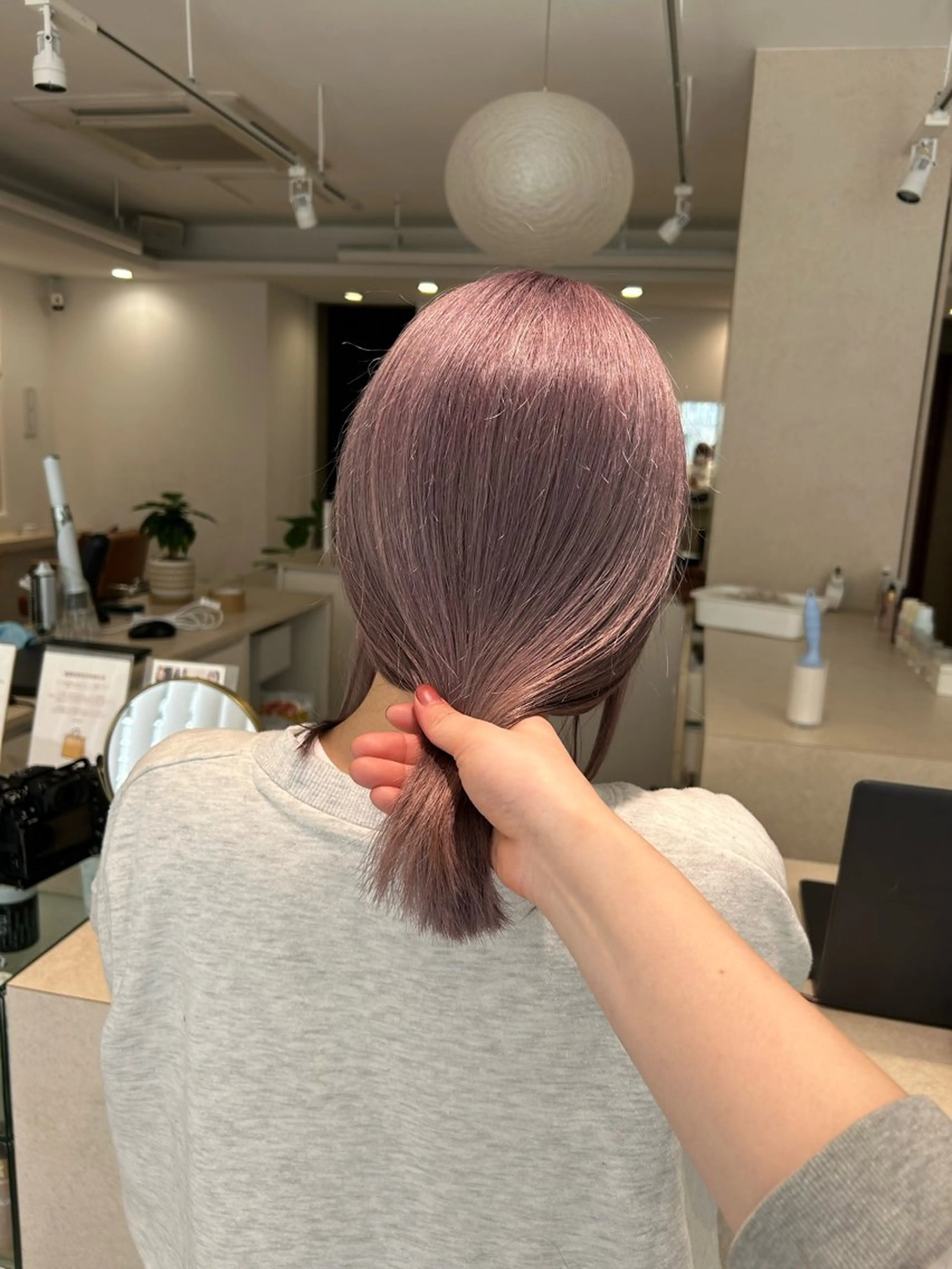 ミディアム カラー ラベンダーカラー ピンクカラー 透明感/ベージュ /kazui🐈のヘアスタイル