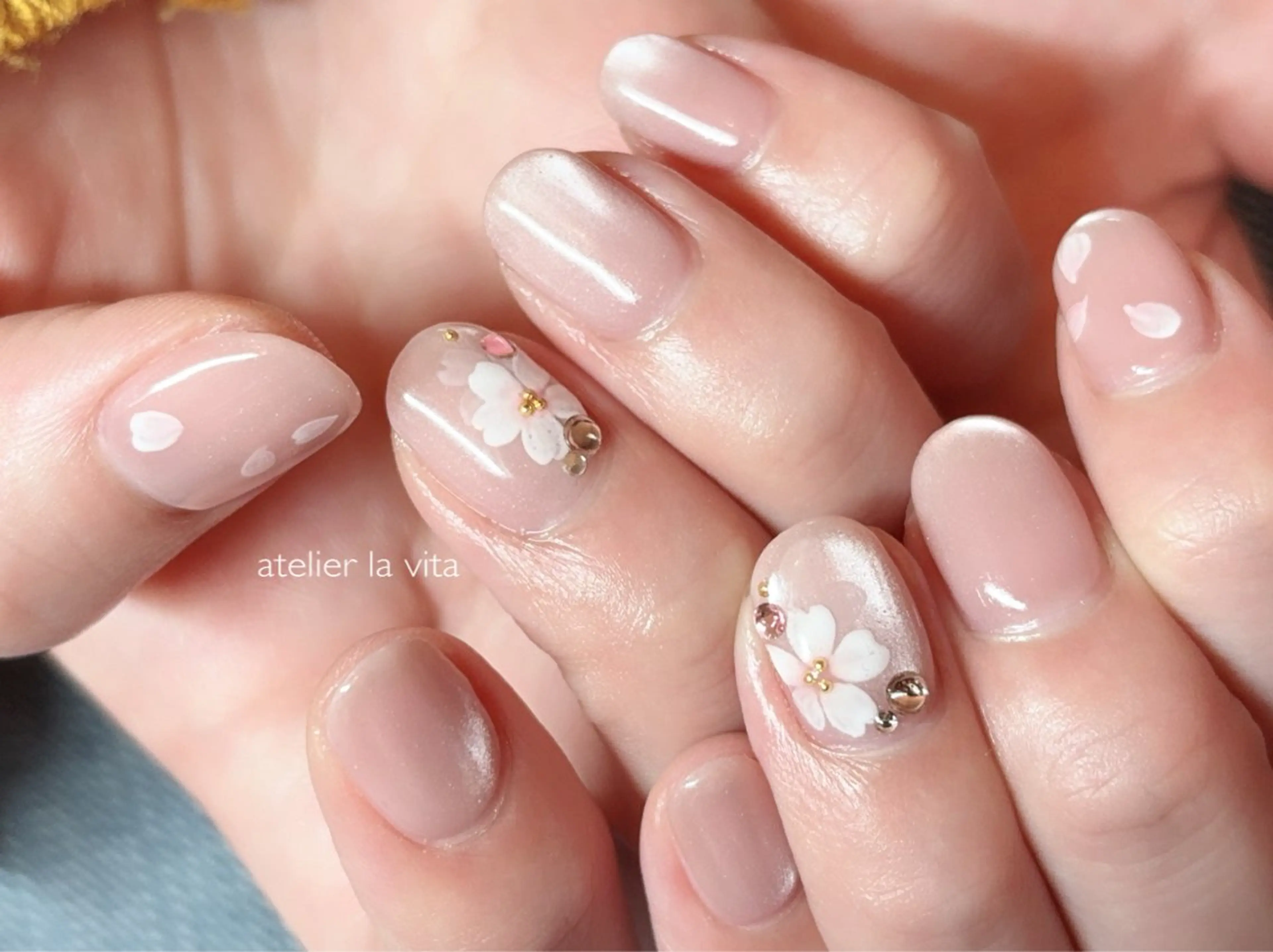 ネイル ジェルネイル ハート 氷ネイル・うるうるネイル マグネットネイル メンズネイル ハンドネイル atelier la vita所属・lavita. mimuraのネイルデザイン