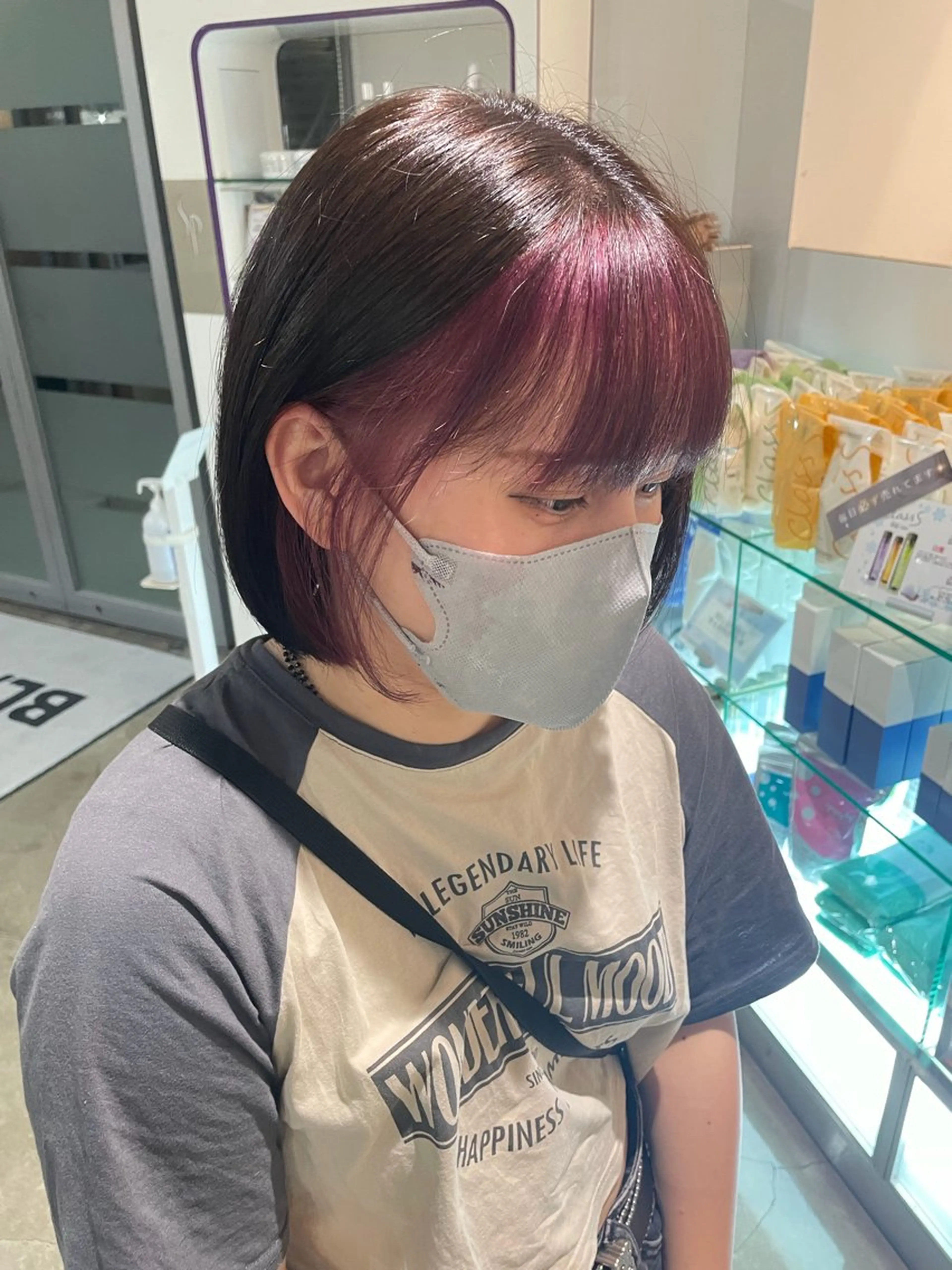 ミディアム ヘアカラー 佐藤彩野/艶カラー /透明感カラーのヘアスタイル