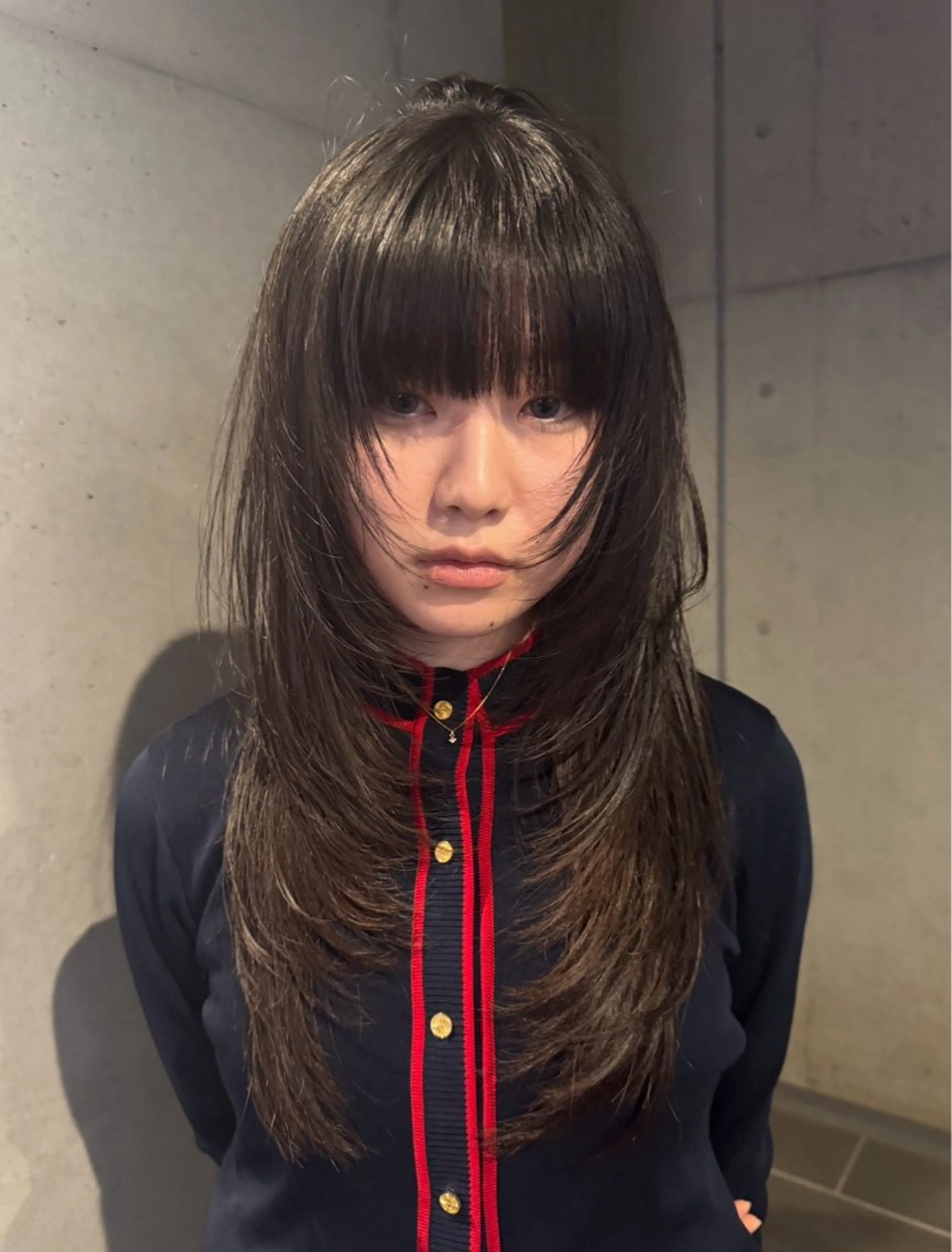 ロング カラー カット ヘアカラー だいち/ブリーチ/ レイヤーカットのヘアスタイル