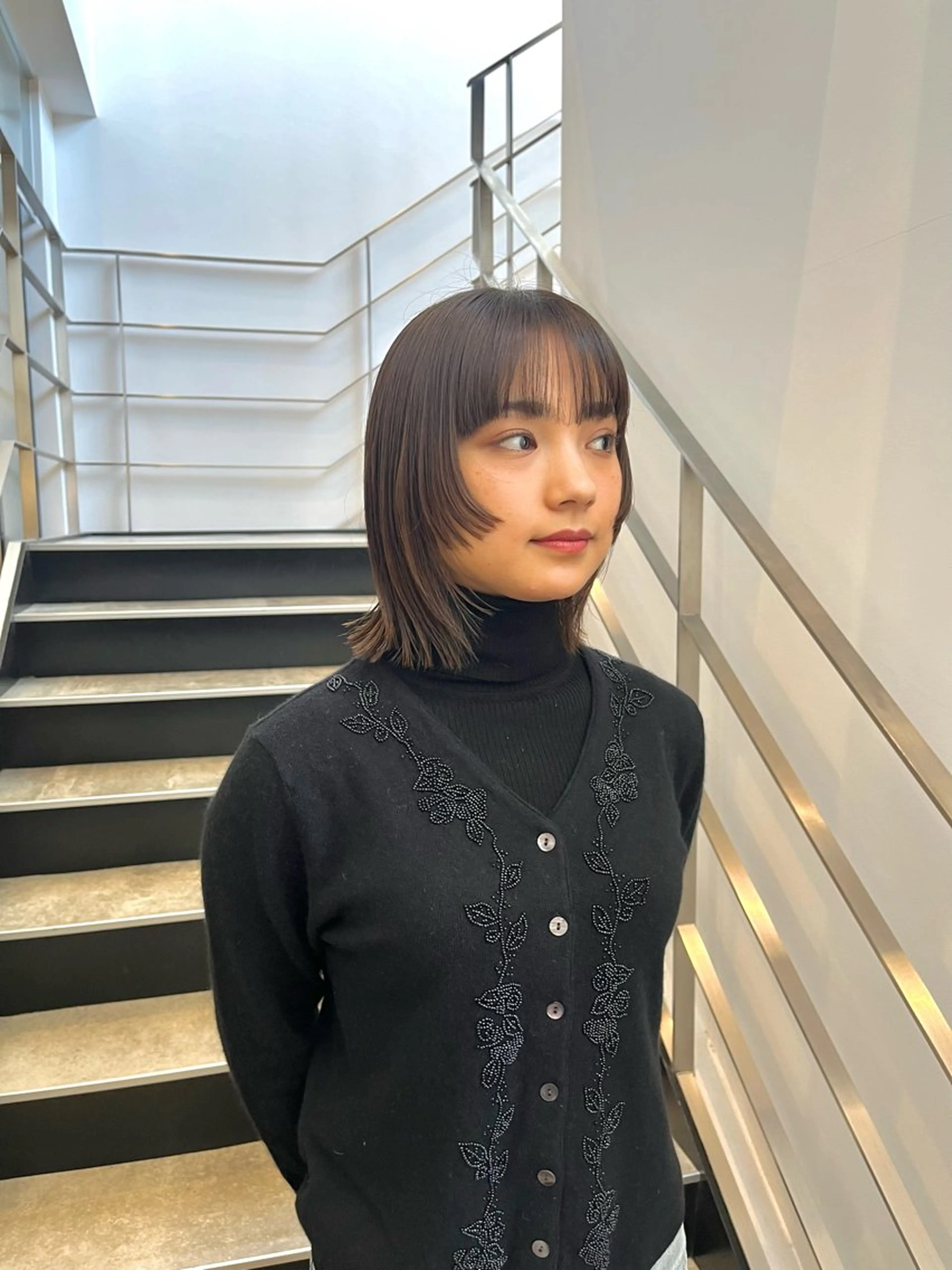 ミディアム カラー カット ヘアカラー GO TODAY SHAiRE SALON 原宿本店所属・ボブ/レイヤー/ ハッシュカット/河内のヘアスタイル