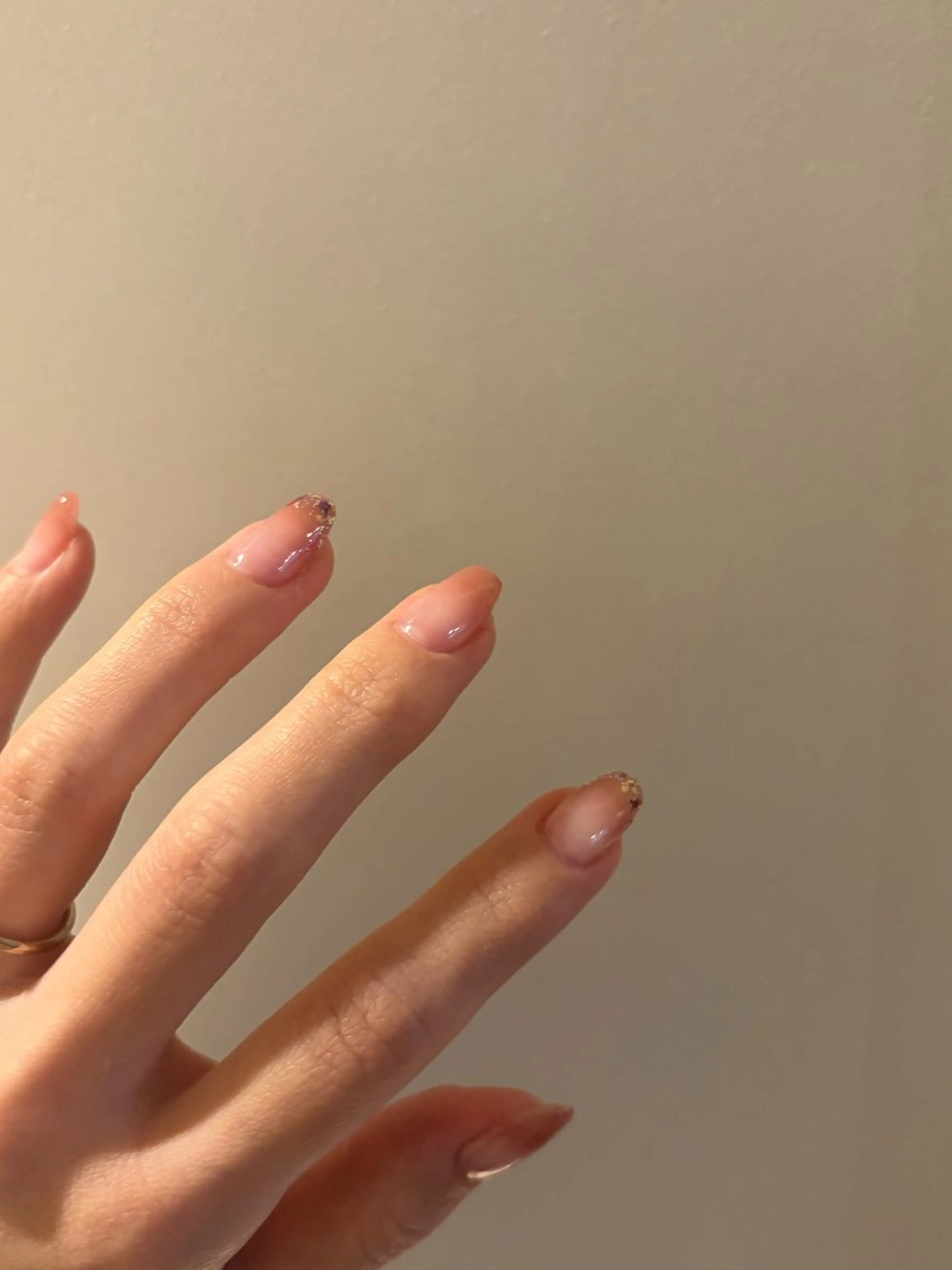 ネイル ブルー グラデーション ピンク ハンドネイル Elio 国泰寺のネイルデザイン