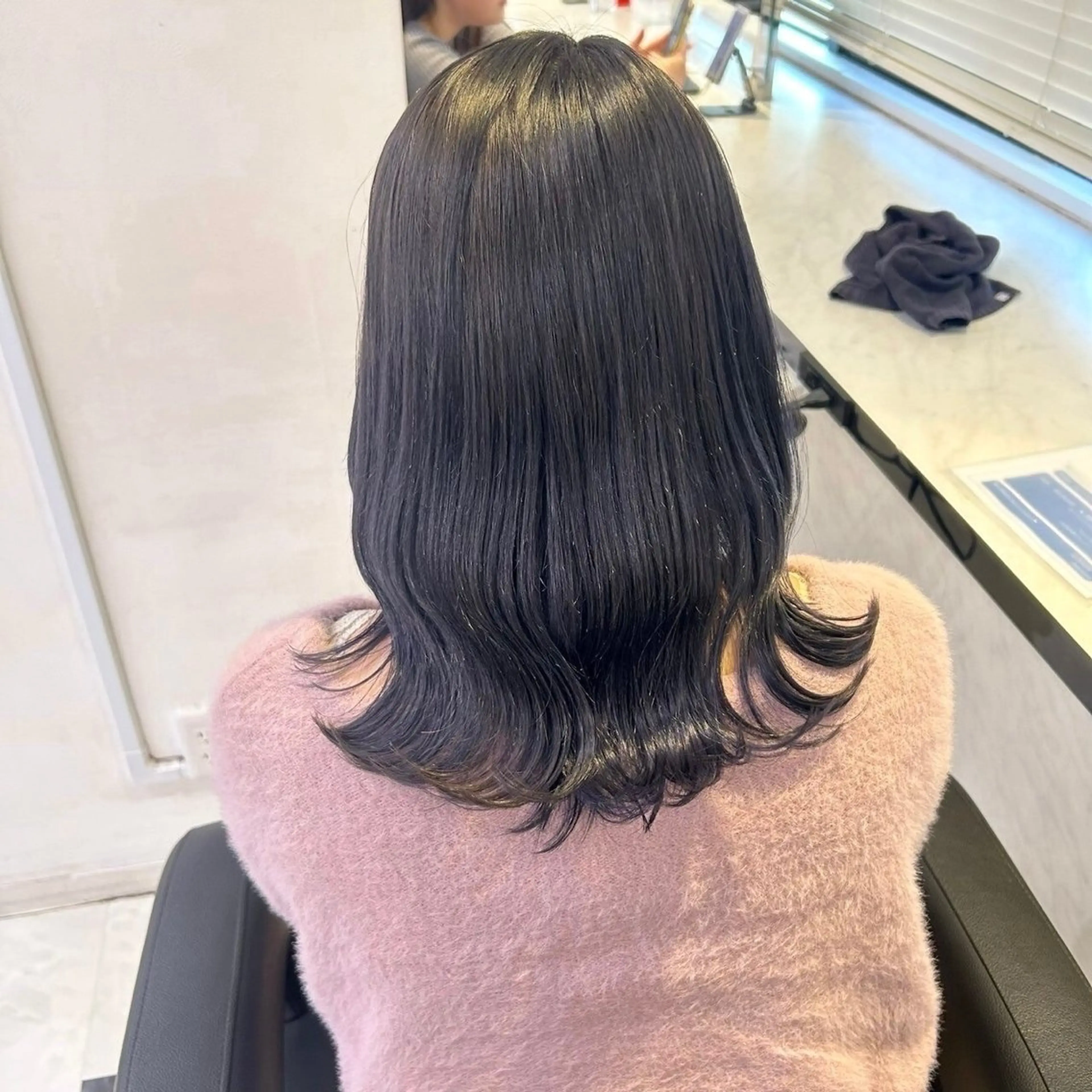 セミロング カラー みう/仙台/暖色/ 艶髪/顔周りカット/のヘアスタイル