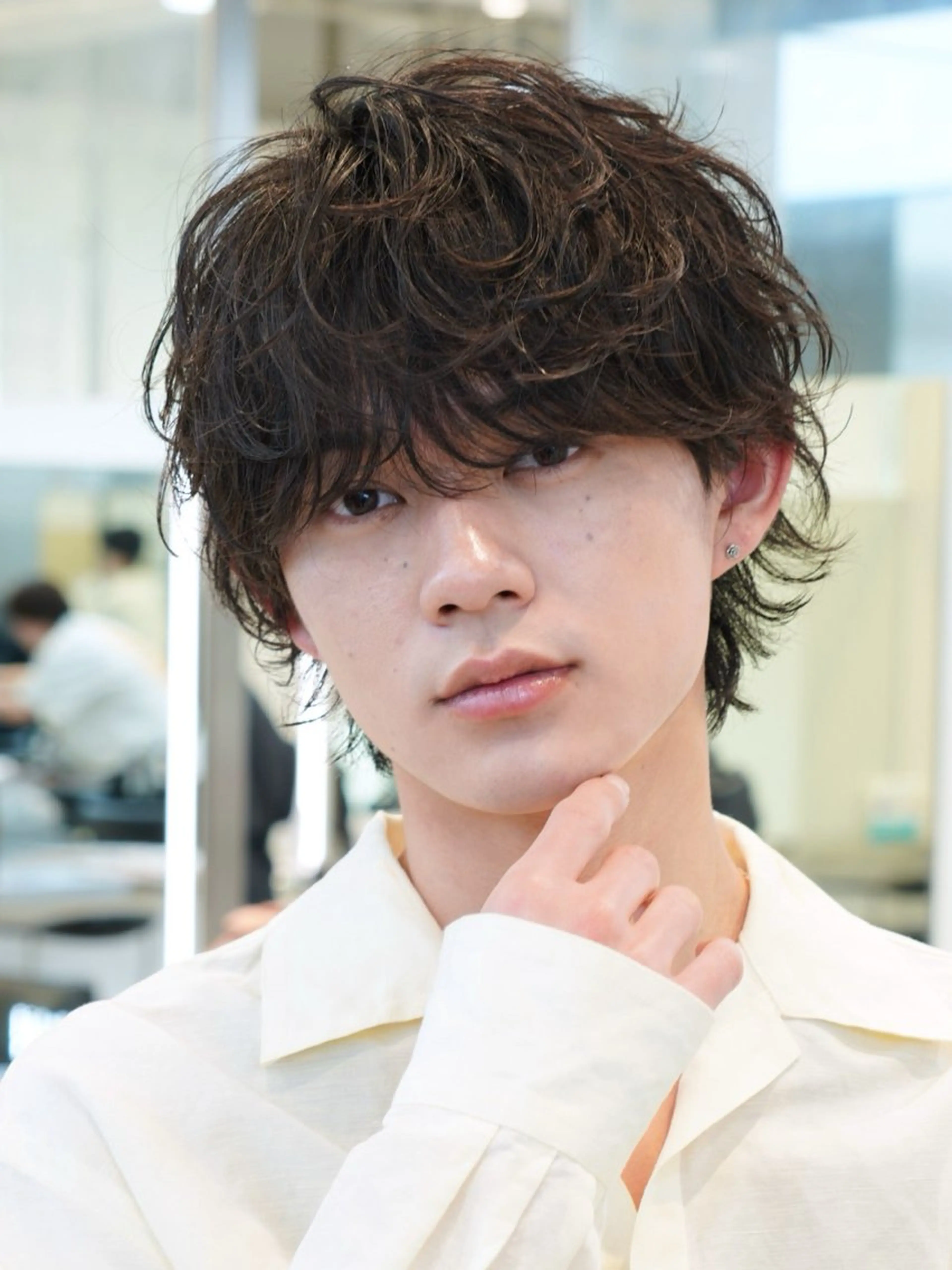 パーマ メンズ 原宿波巻きスパイラル パーマTOSHIのヘアスタイル