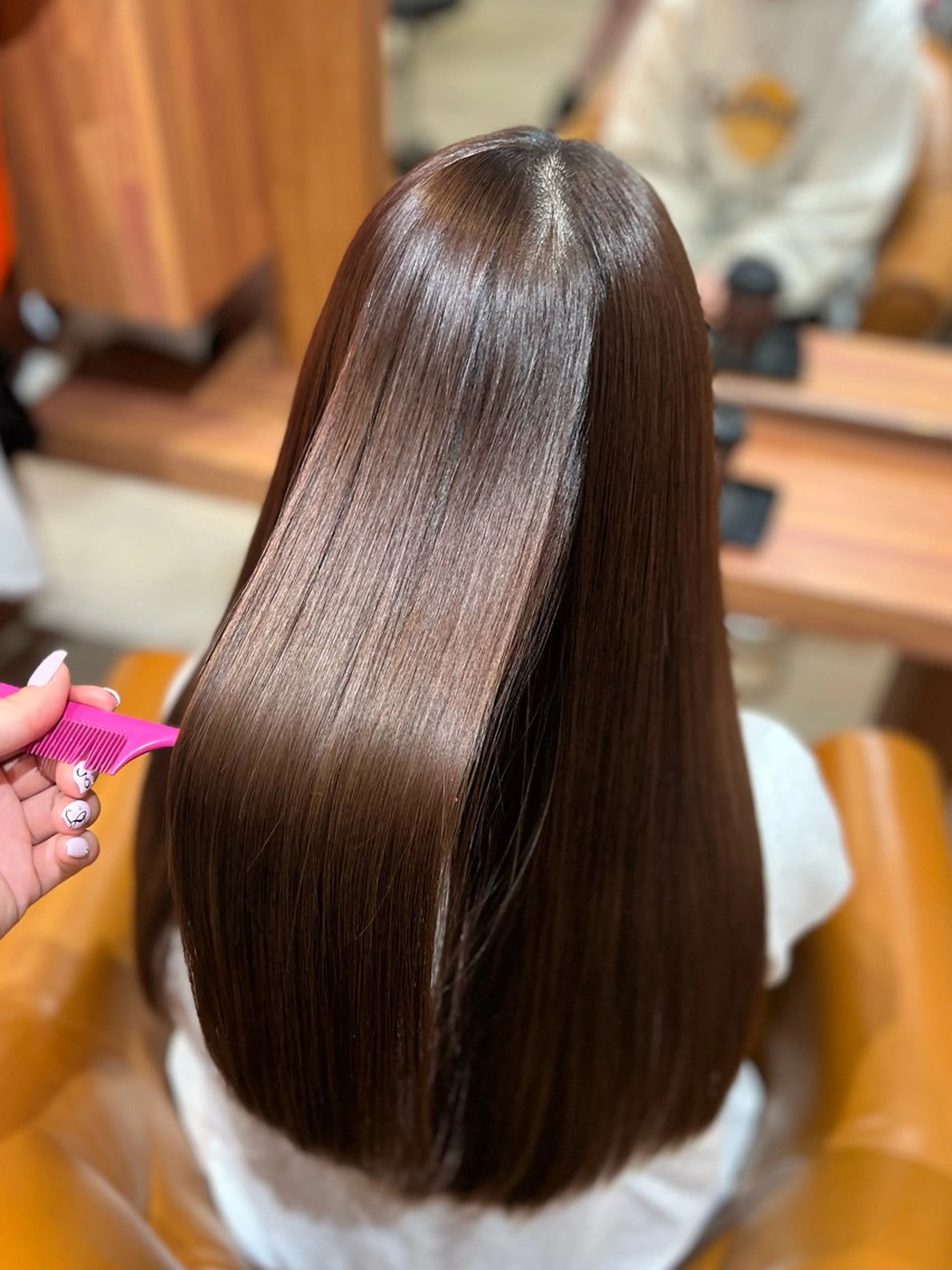 ロング カラー 切りっぱなしボブ ショートボブ ブリーチ ケアブリーチ 透明感カラー misaki/透明感 カラー/尼崎美容室のヘアスタイル