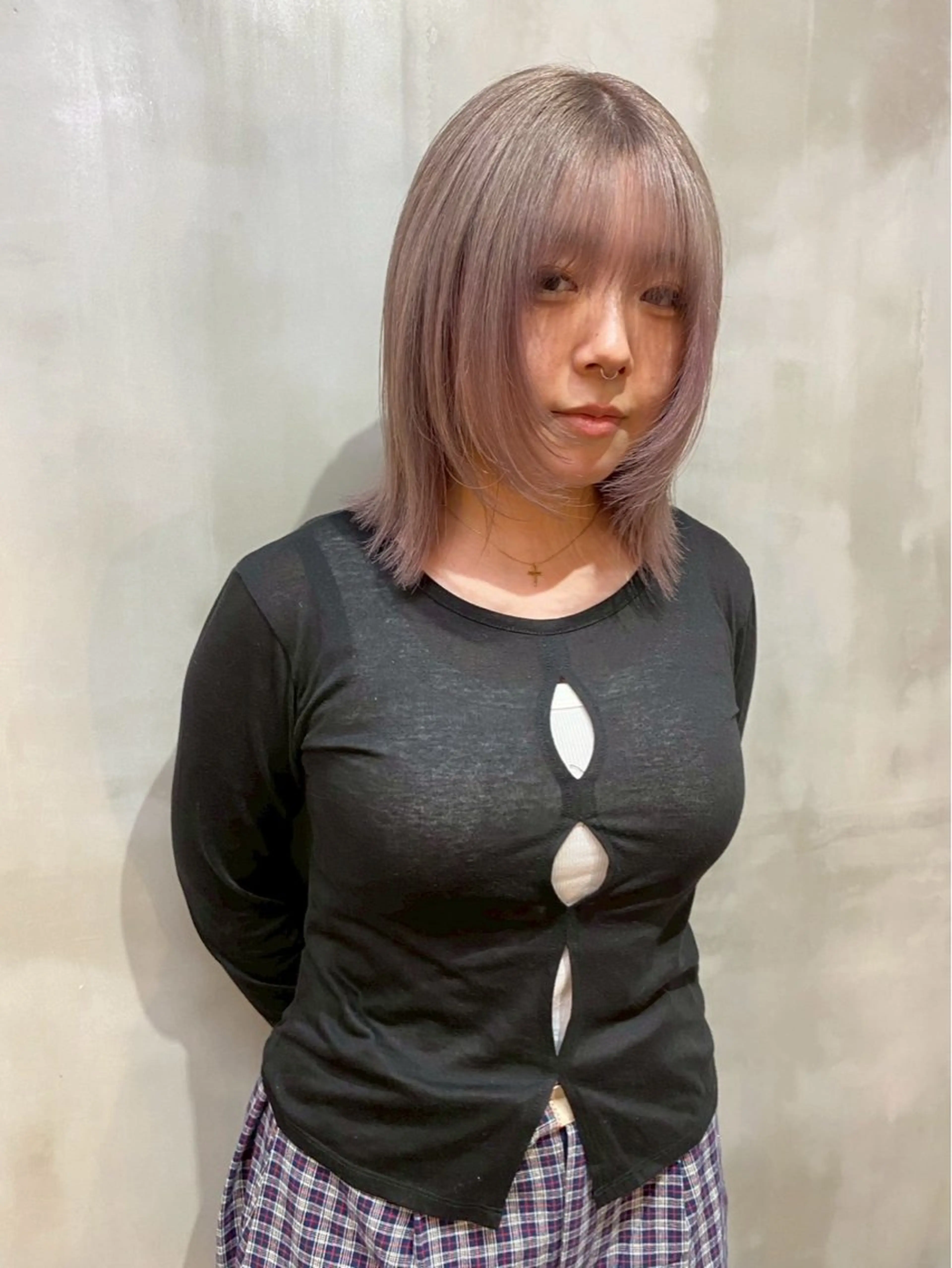 ミディアム カラー カット ヘアカラー トリートメント qpula クプラのヘアスタイル