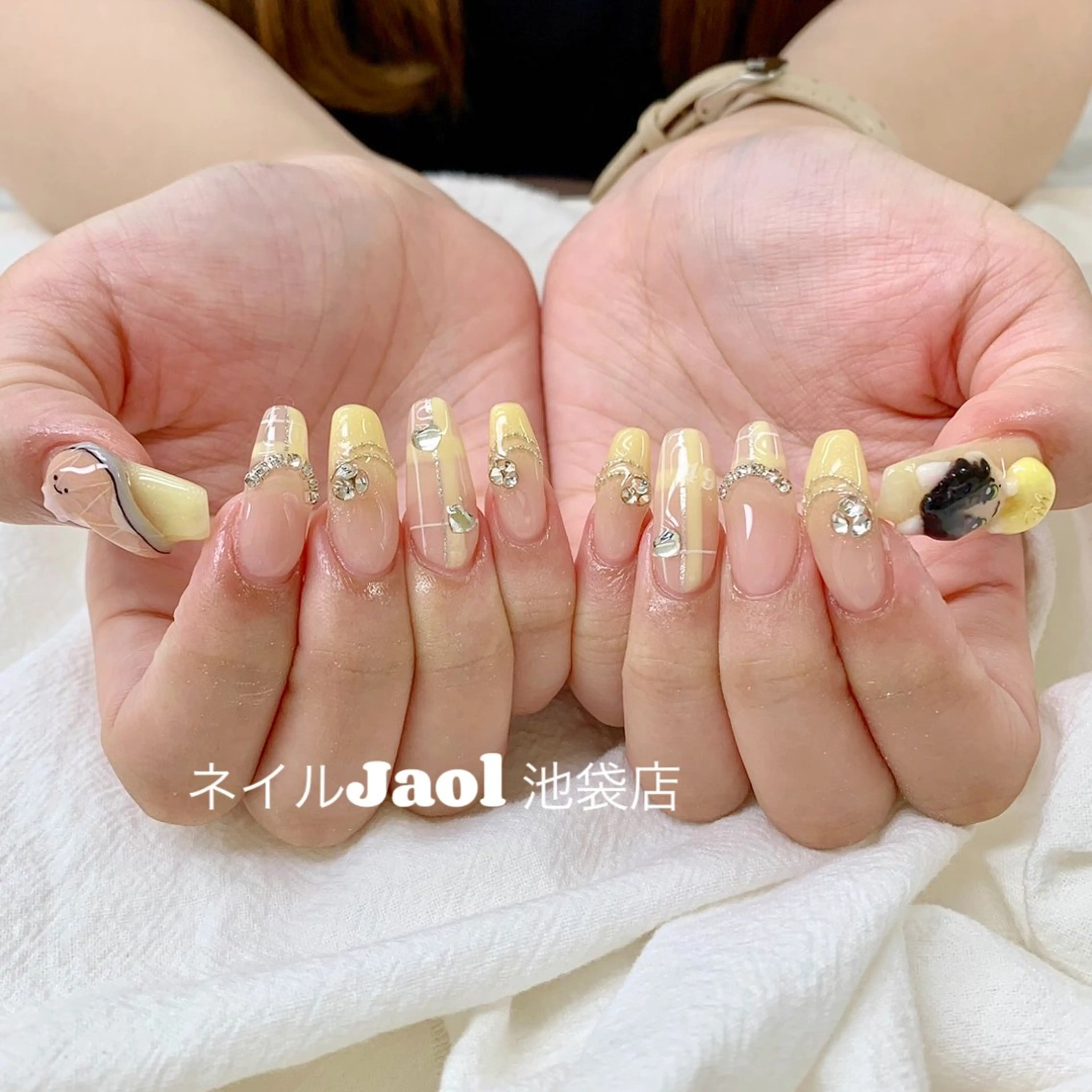ロング 韓国風ヘア ネイルJaol 池袋のネイルデザイン
