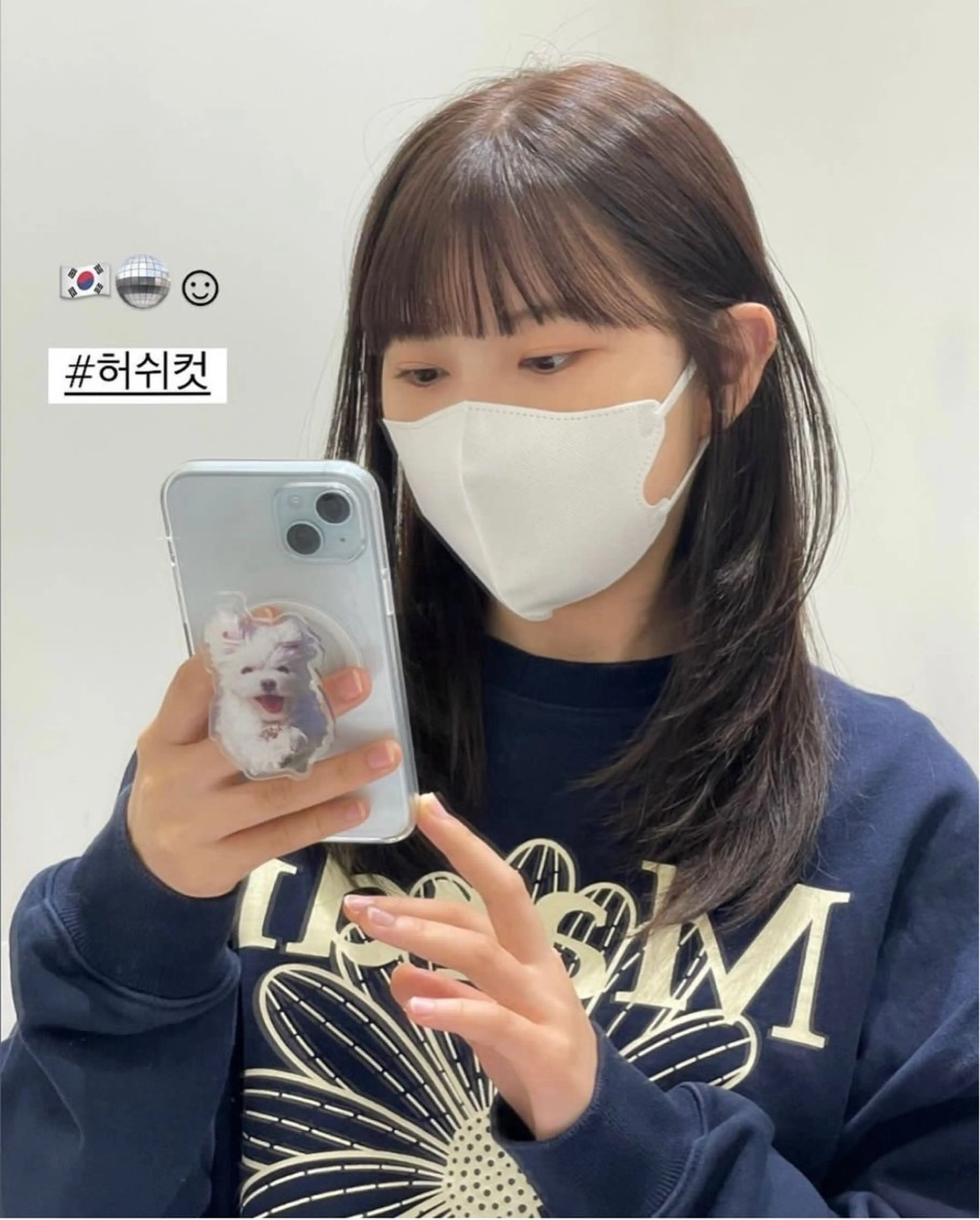 ミディアム ハイレイヤー 韓国風ヘア レイヤーカット ❤︎︎韓国ヘア❤︎︎ 𝑺𝒉𝒊𝒉𝒐のヘアスタイル