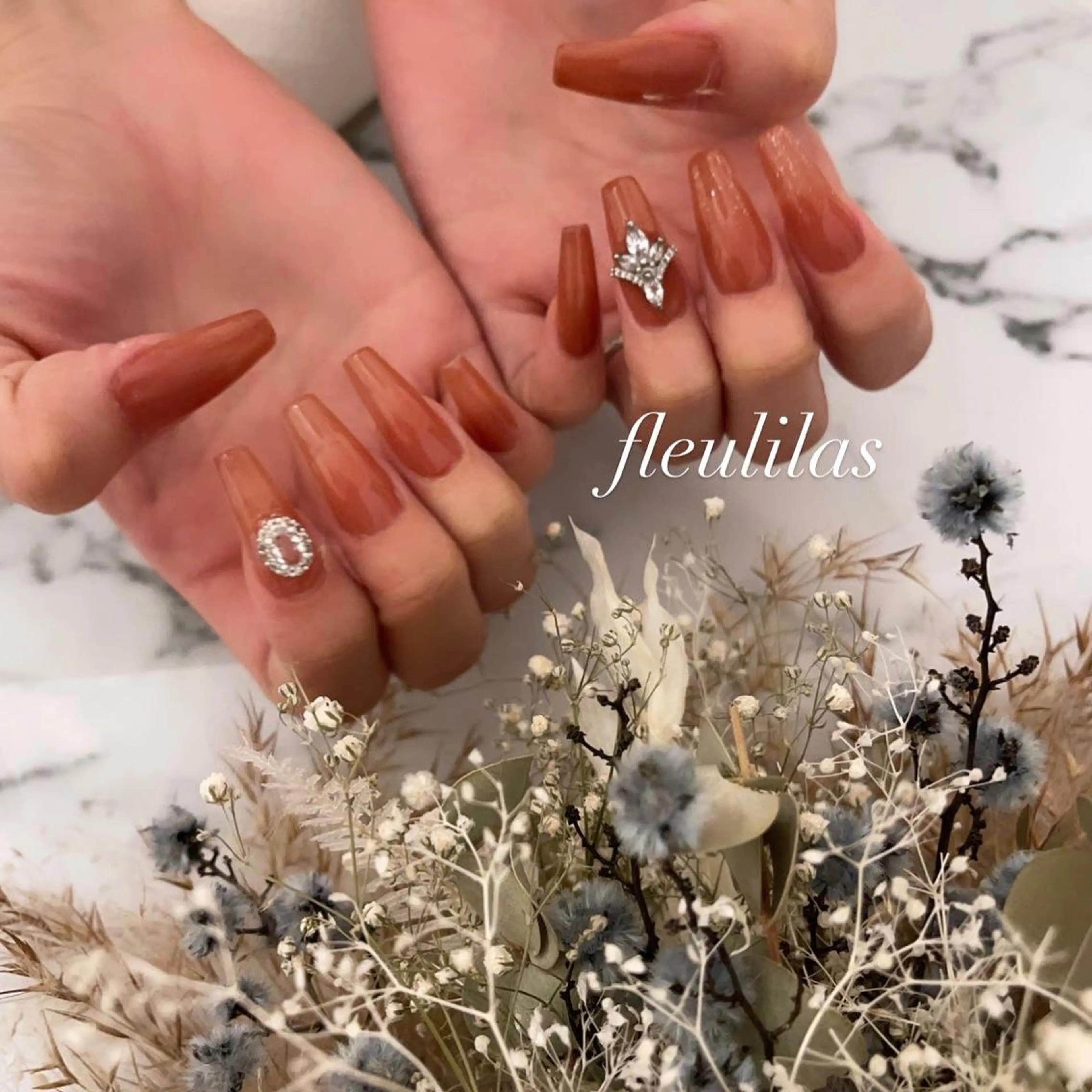 ネイル ワンカラーネイル ピンク ピンクベージュ fleulilas 松葉のその他イメージ