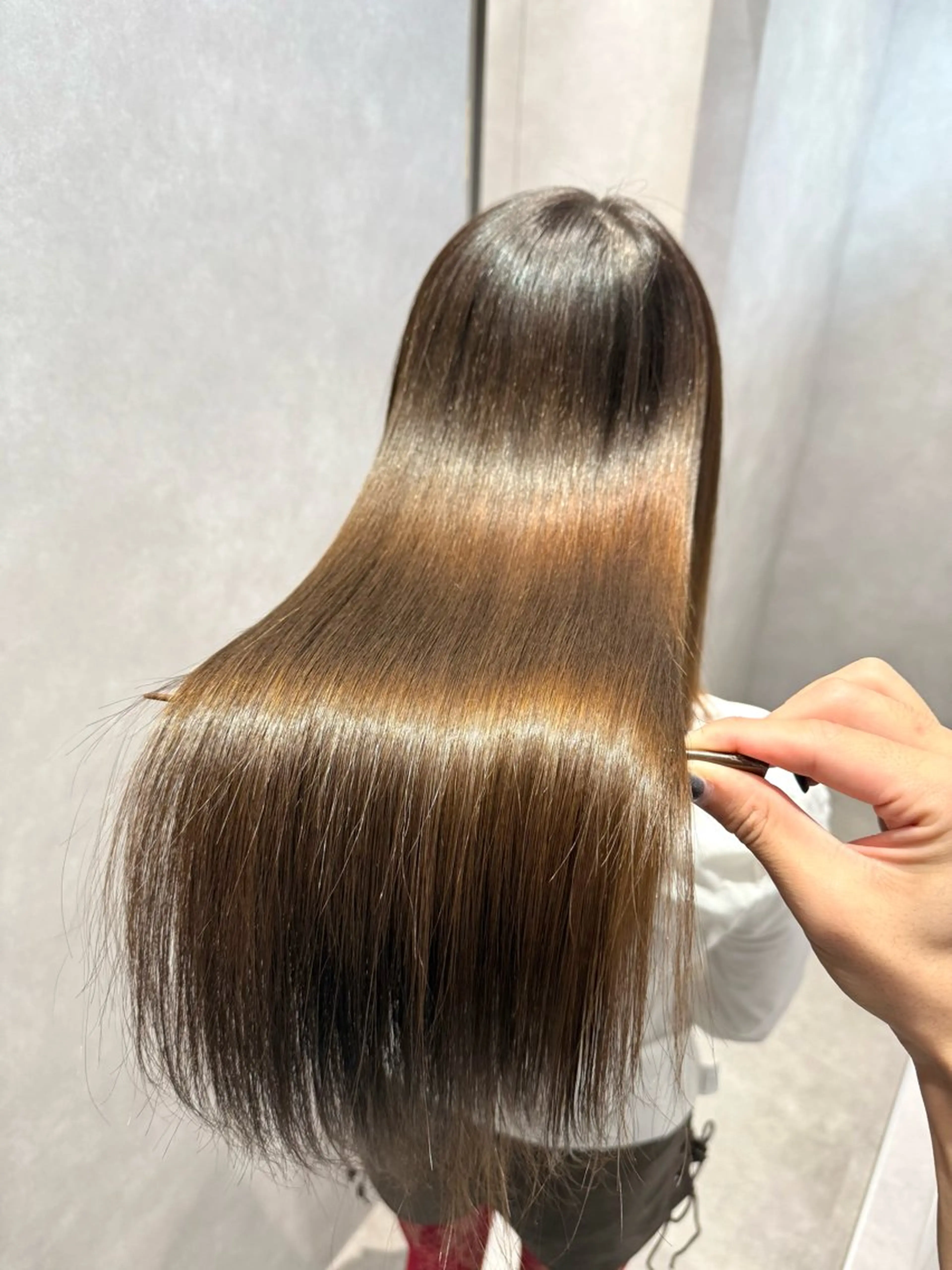 ロング カラー パーマ ヘアアレンジ 髪質改善 縮毛矯正 トリートメント ストレートパーマ ヘアカラー 縮毛矯正 トリートメント 縮毛矯正/髪質改善/ ブリーチ毛/木元渓太のヘアスタイル