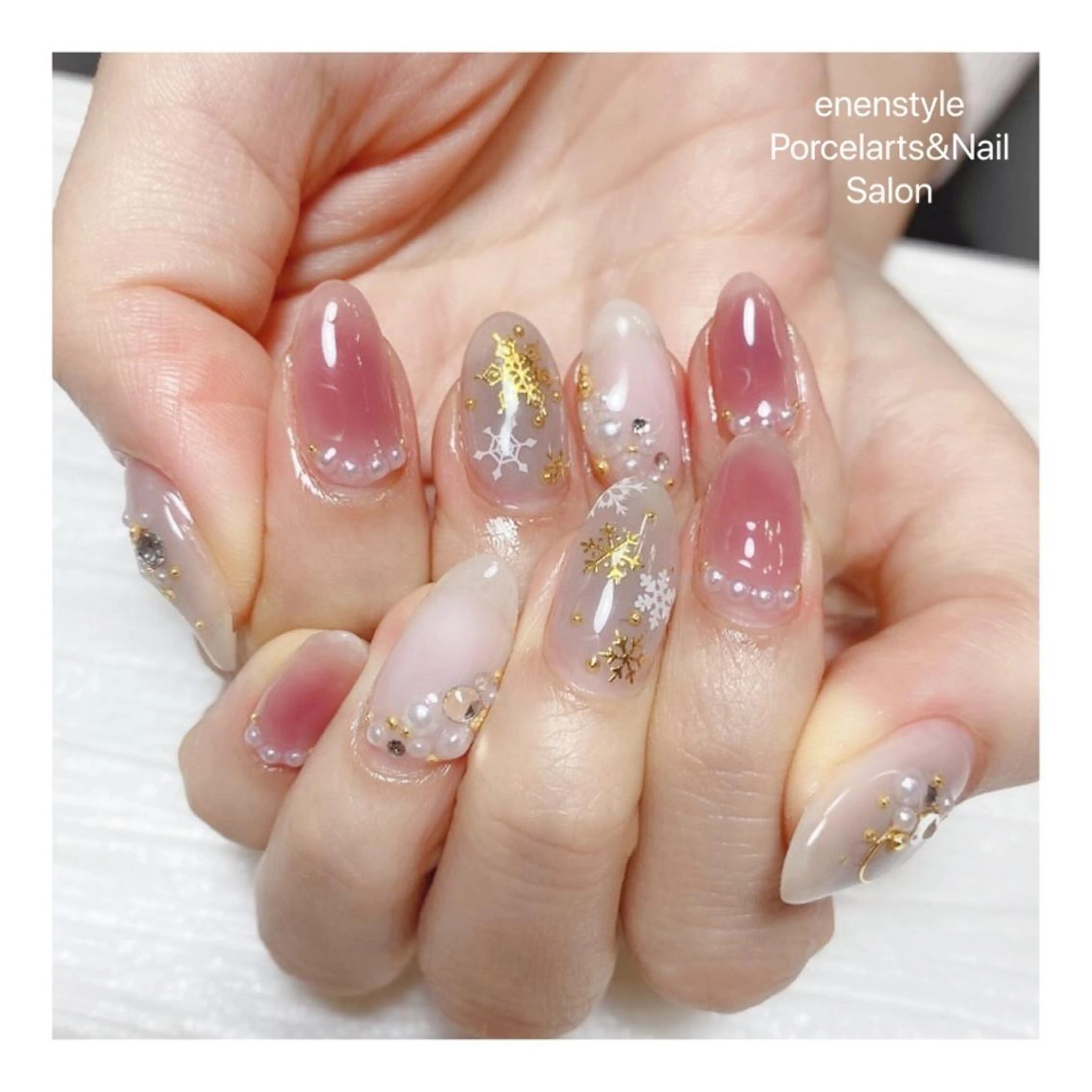 ミディアム ネイル ハンドネイル 👑enen style👑のネイルデザイン