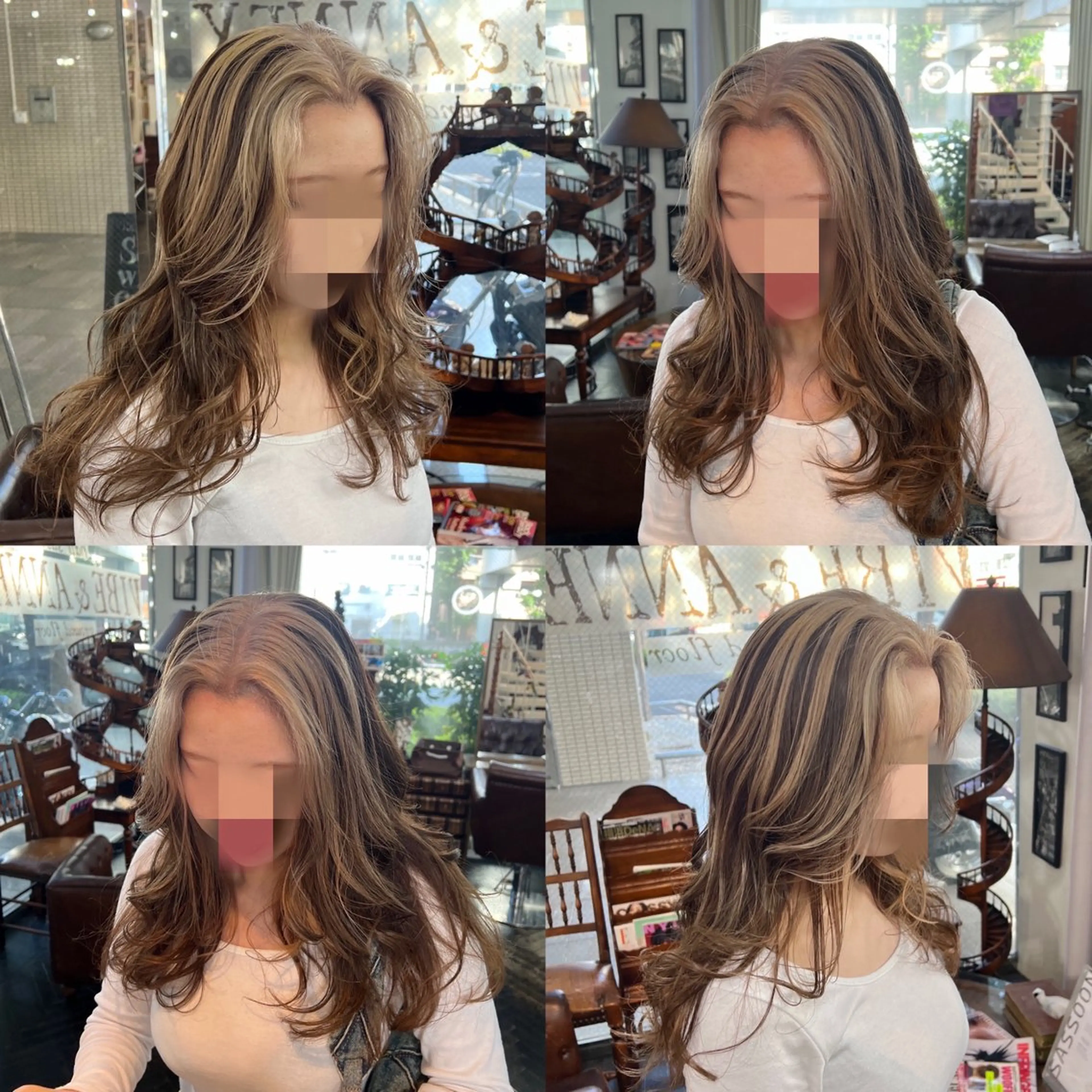 ロング カラー ヘアカラー トリートメント ハイライト/レイヤー /ハイトーン/AOIのヘアスタイル