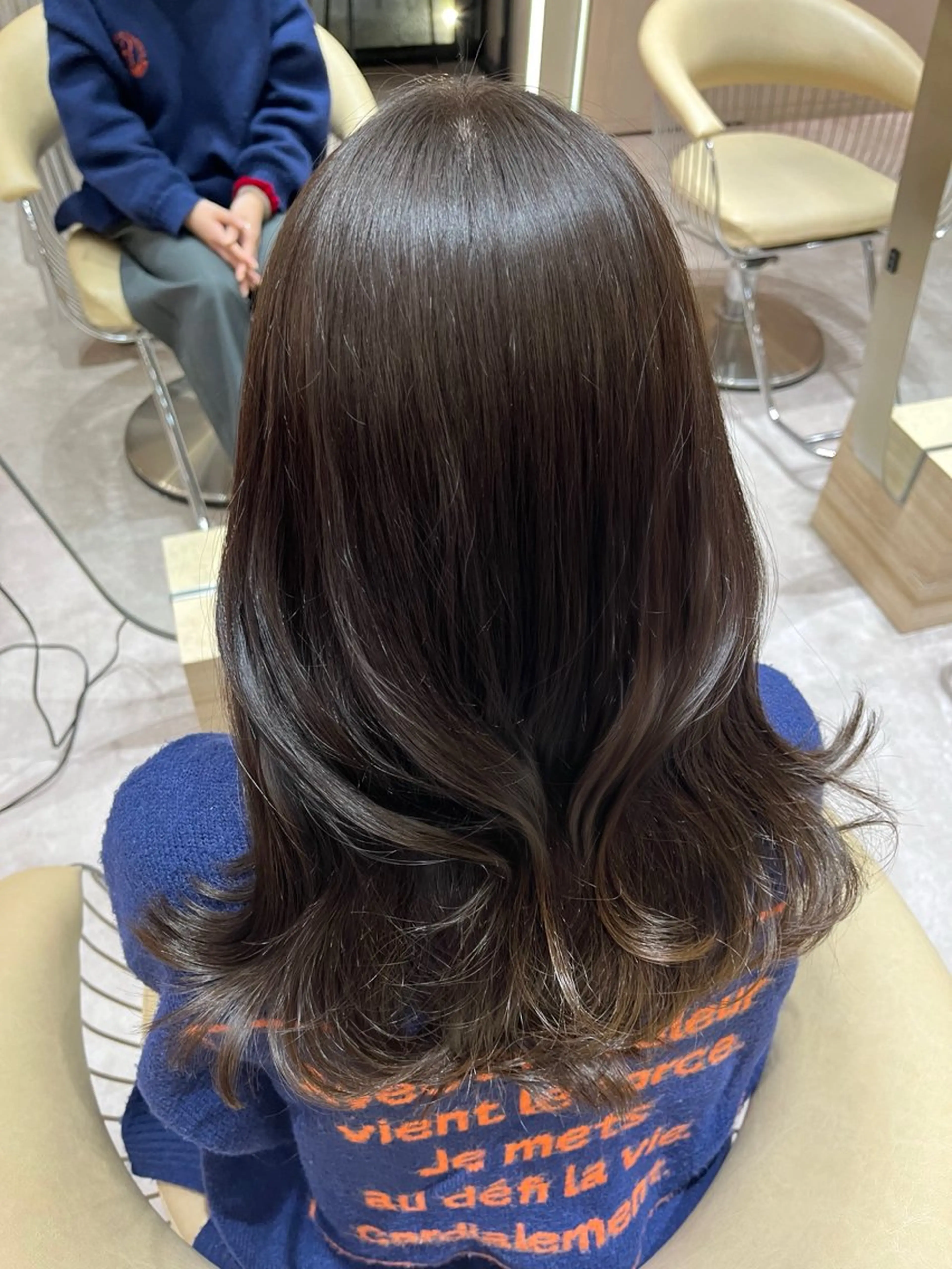 ミディアム カラー カット ヘアカラー 顔周りカット/ 透明感カラー/ユナのヘアスタイル