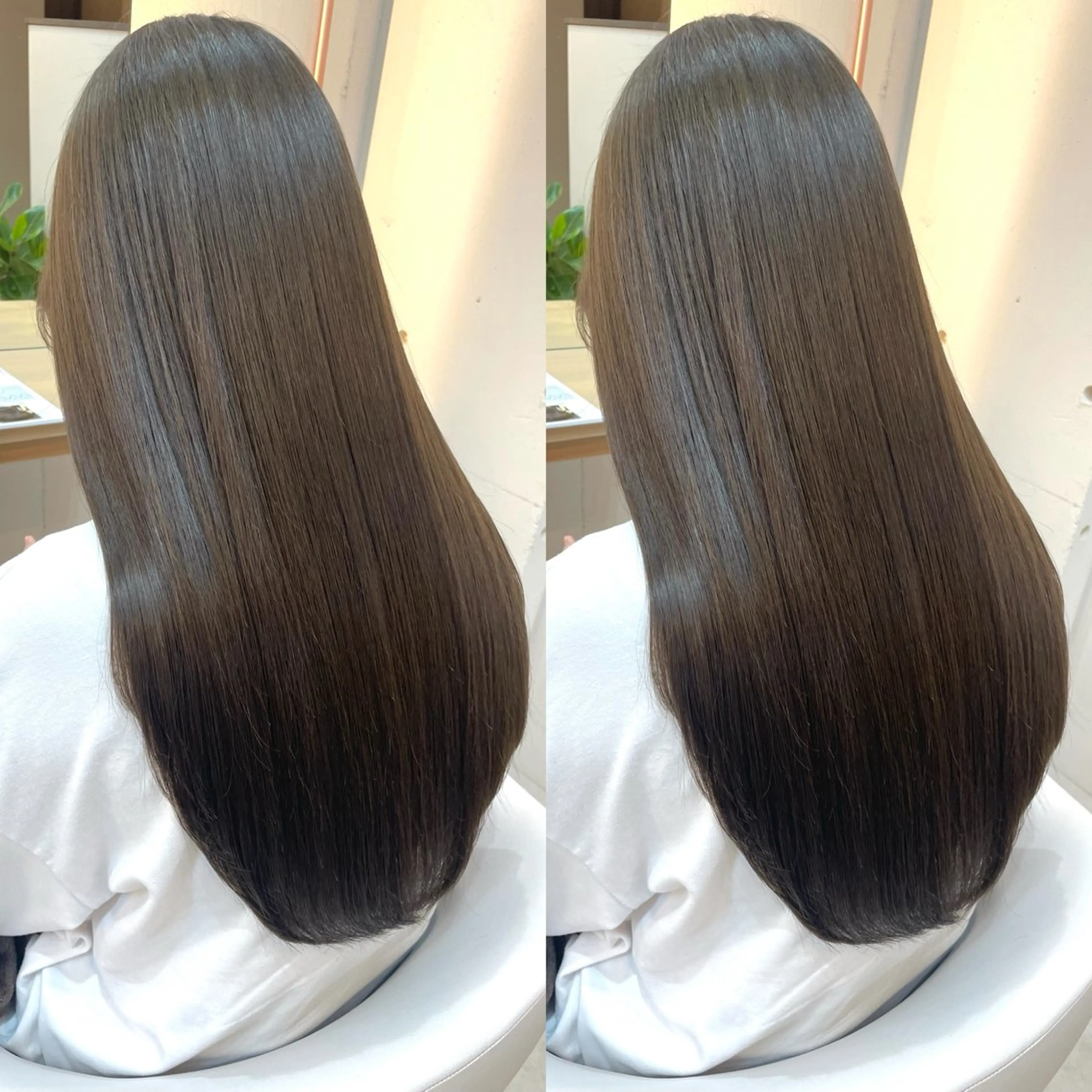 ロング カラー ブラウンカラー 透明感カラー グレージュ ヘアカラー トリートメント ヘアセット ブリーチ無しダブル カラー🦕まどかのヘアスタイル