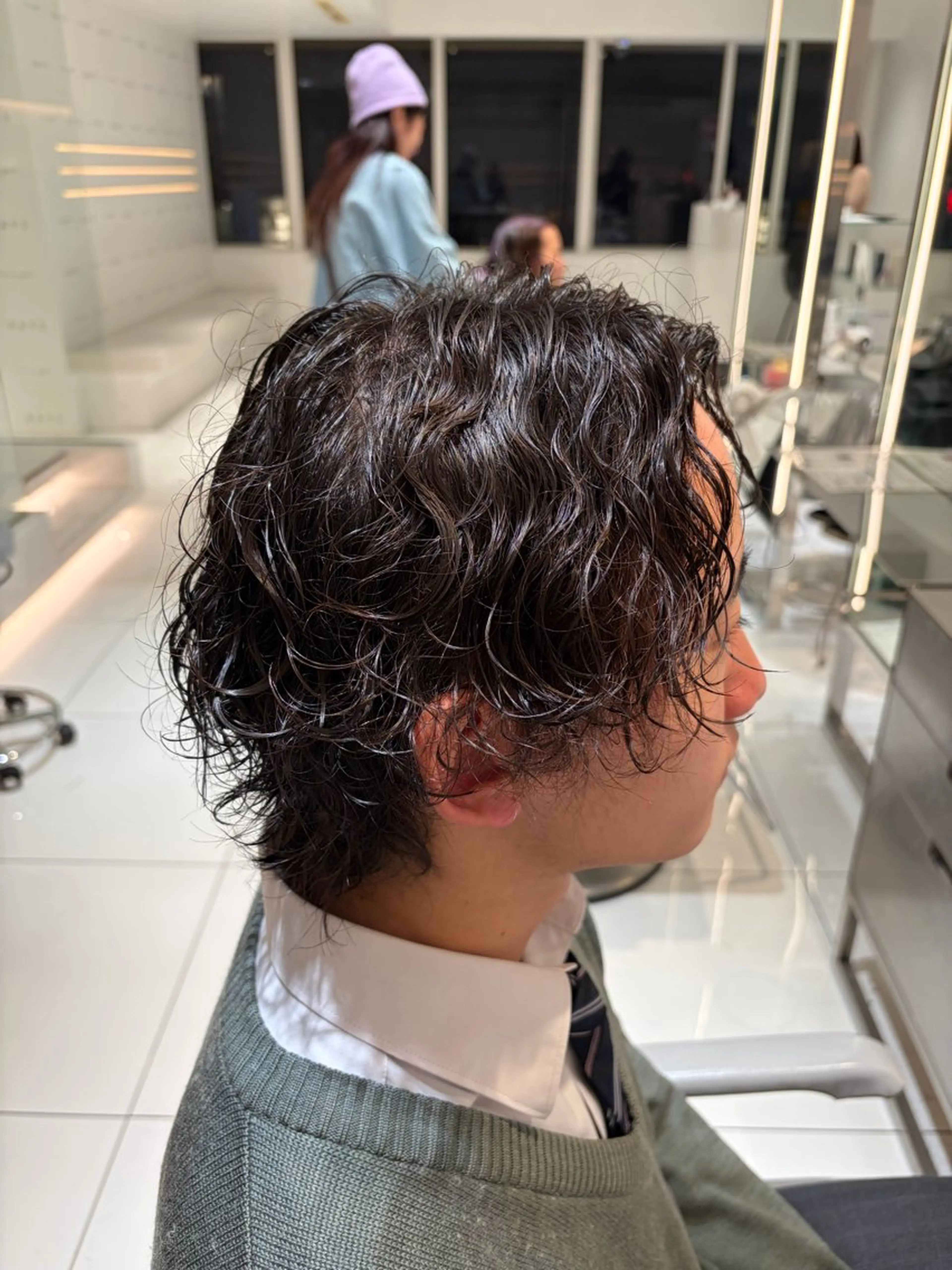 パーマ メンズ メンズパーマ 波巻きパーマ カット パーマ 米山 莉緒のヘアスタイル