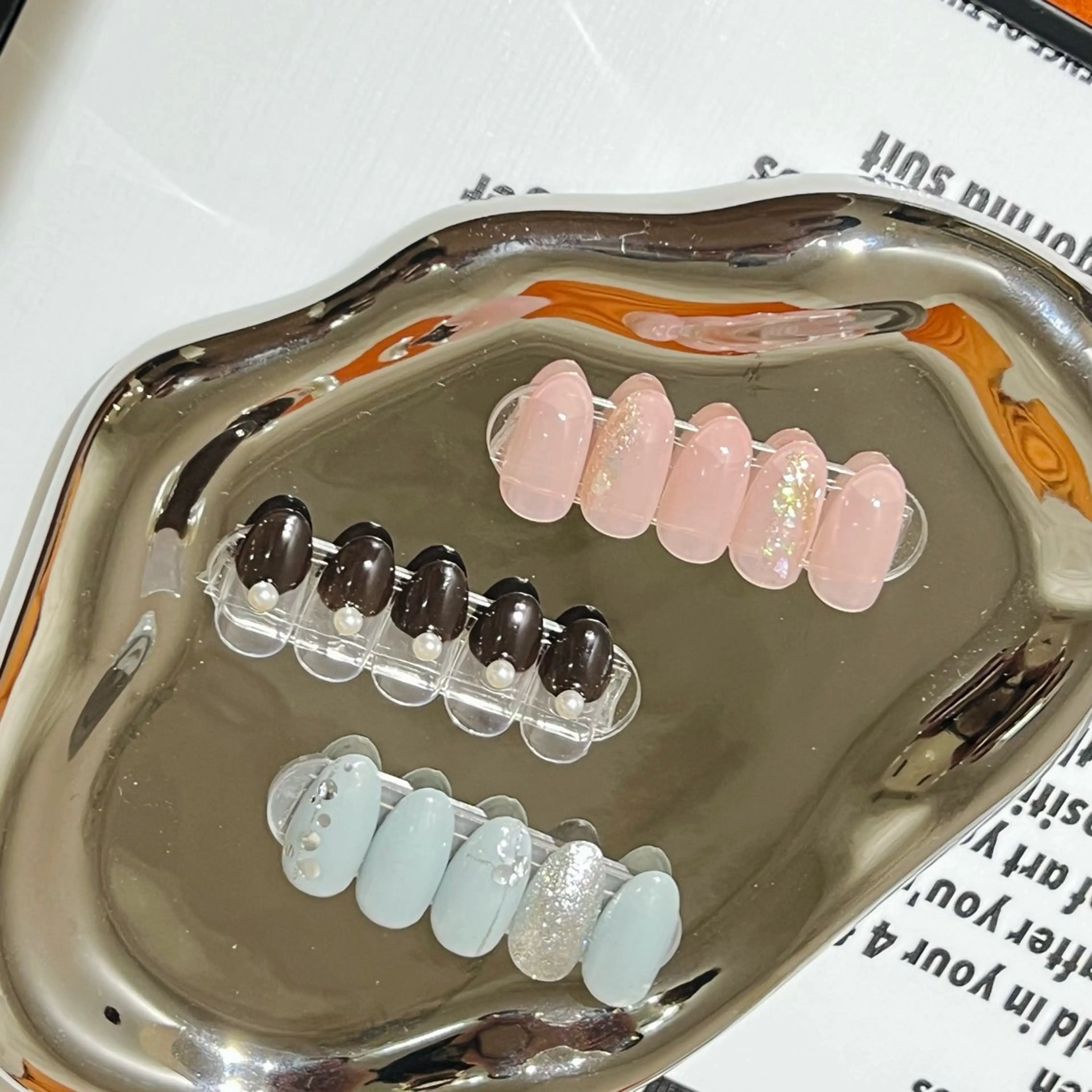 ネイル アートネイル フラッシュネイル フレンチネイル ジェルネイル ガラスフレンチ You&Me Yukiのネイルデザイン